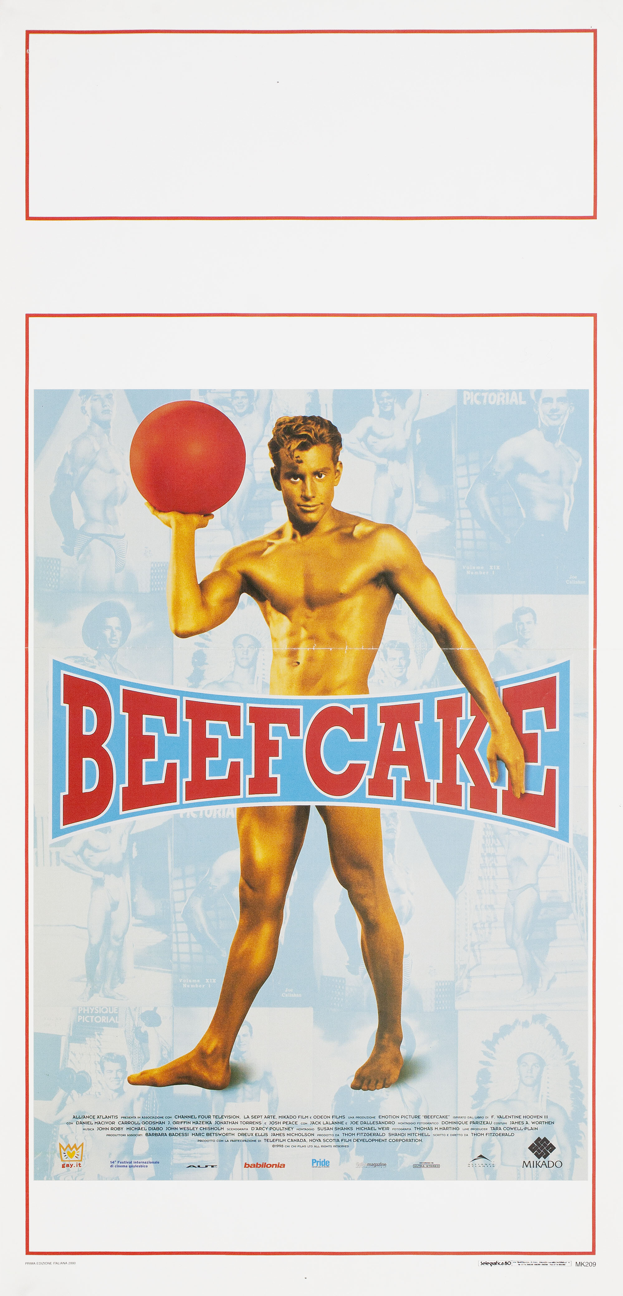Образец мужской красоты (Beefcake, 1998), режиссёр Том Фицджеральд, итальянский постер к фильму, 1999 год