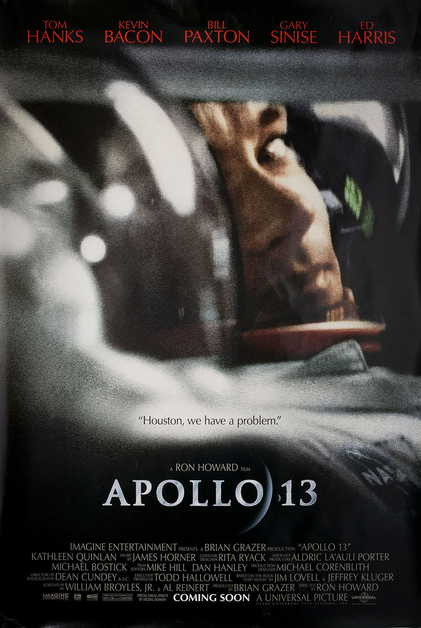 Аполлон 13 (Apollo 13, 1995), режиссёр Рон Ховард, американский постер к фильму, 1995 год