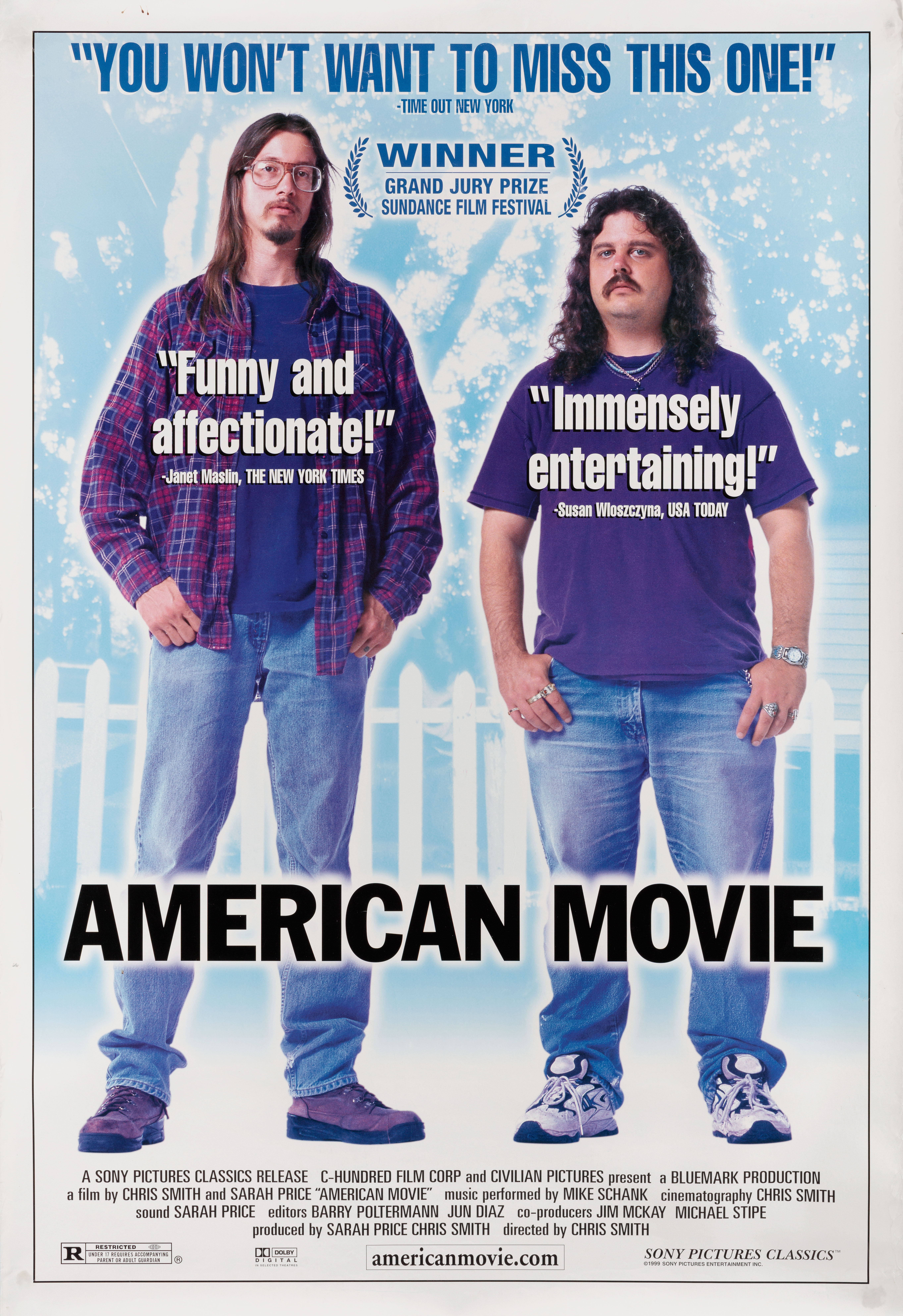 Американское кино (American Movie, 1999), режиссёр Крис Смит, американский постер к фильму, 1999 год