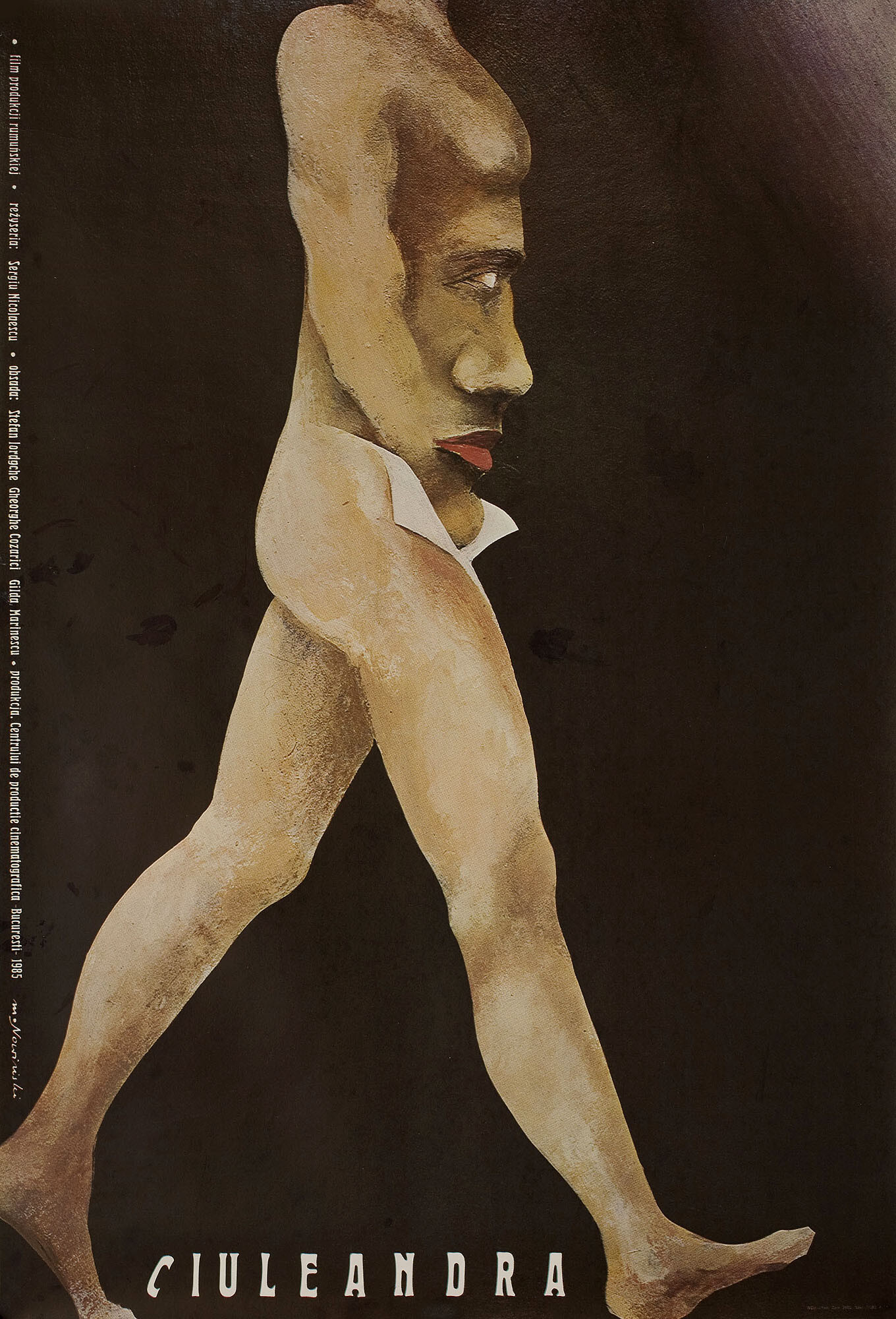 Чуляндра (Ciuleandra, 1985), режиссёр Серджиу Николаеску, польский плакат к фильму, 1985 год, автор Мариан Новински