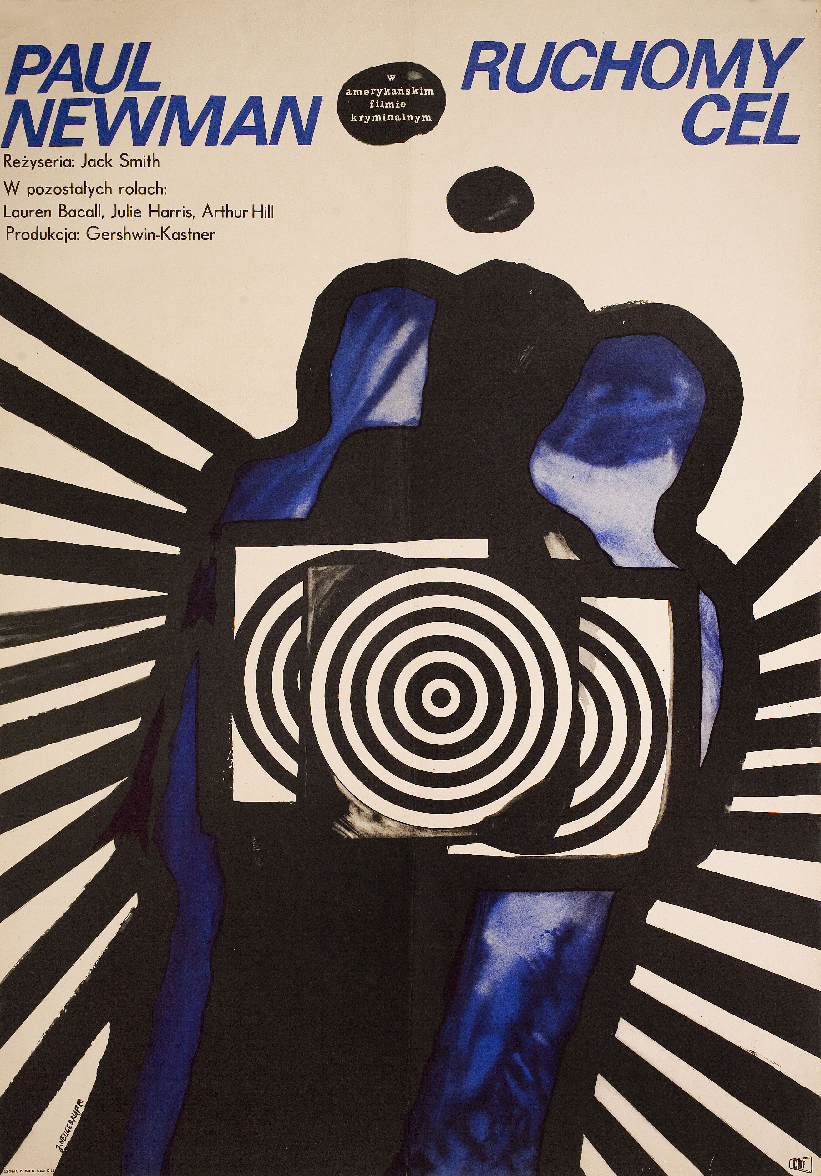 Харпер (Harper, 1966), режиссёр Джек Смайт, польский плакат к фильму, 1970 год, автор Яцек Нойгебауэр