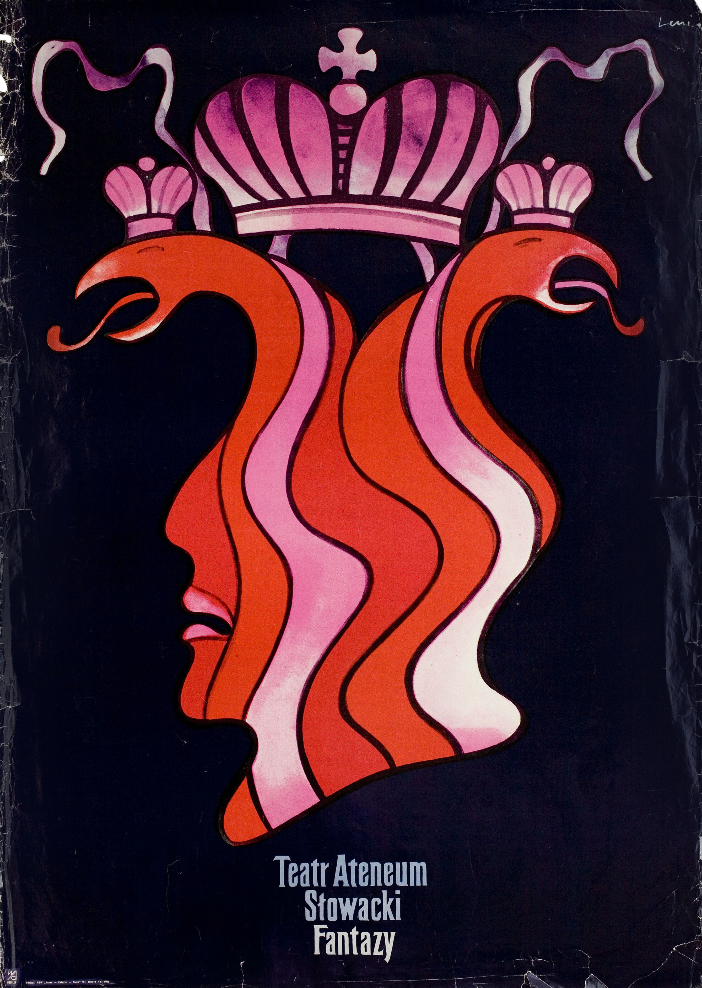 Фэнтези, польский плакат, 1973 год, автор Ян Леница