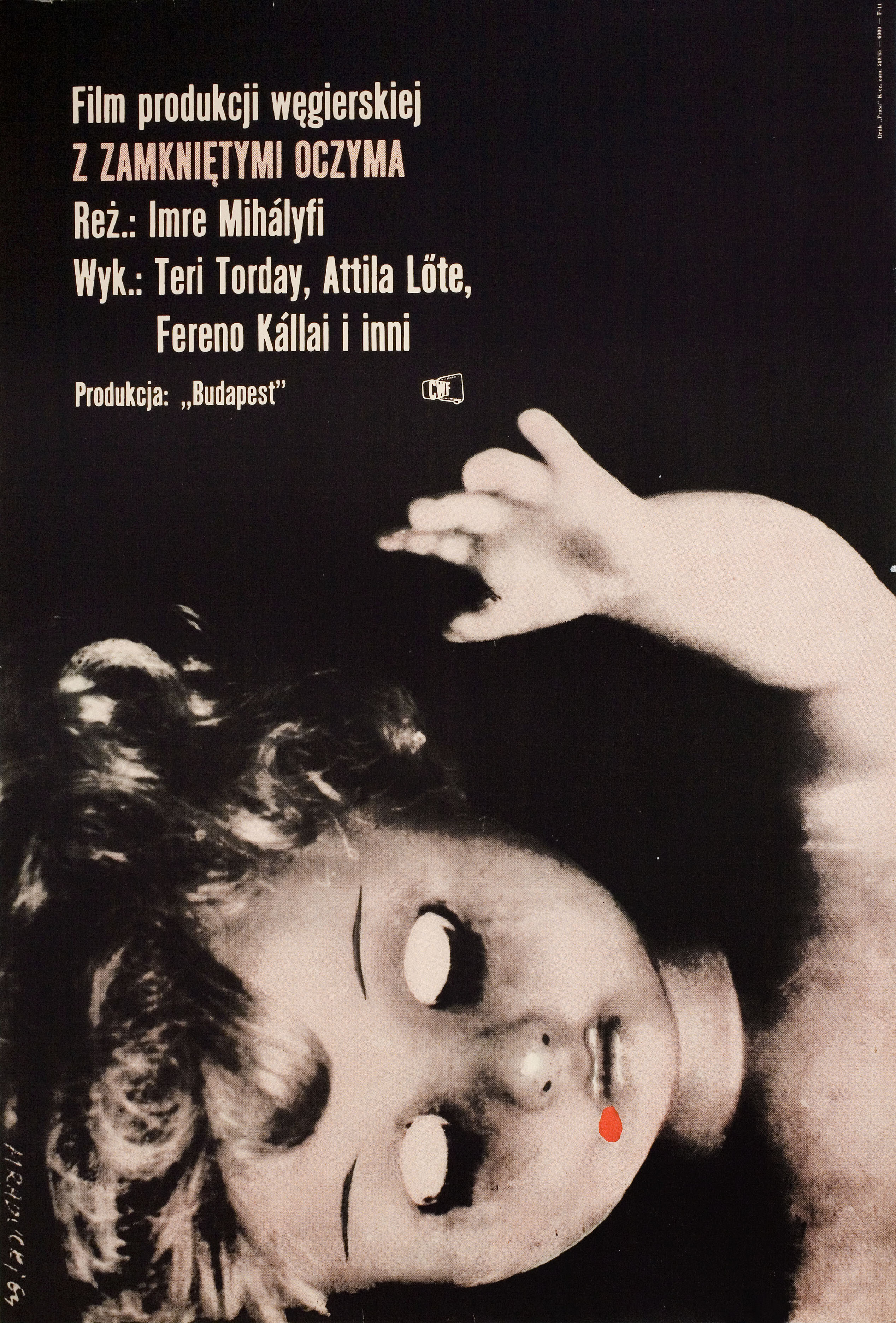 Утак (Utak, 1964), режиссёр Имре Михалифи, польский плакат к фильму, 1964 год, автор Мацей Радуцкий