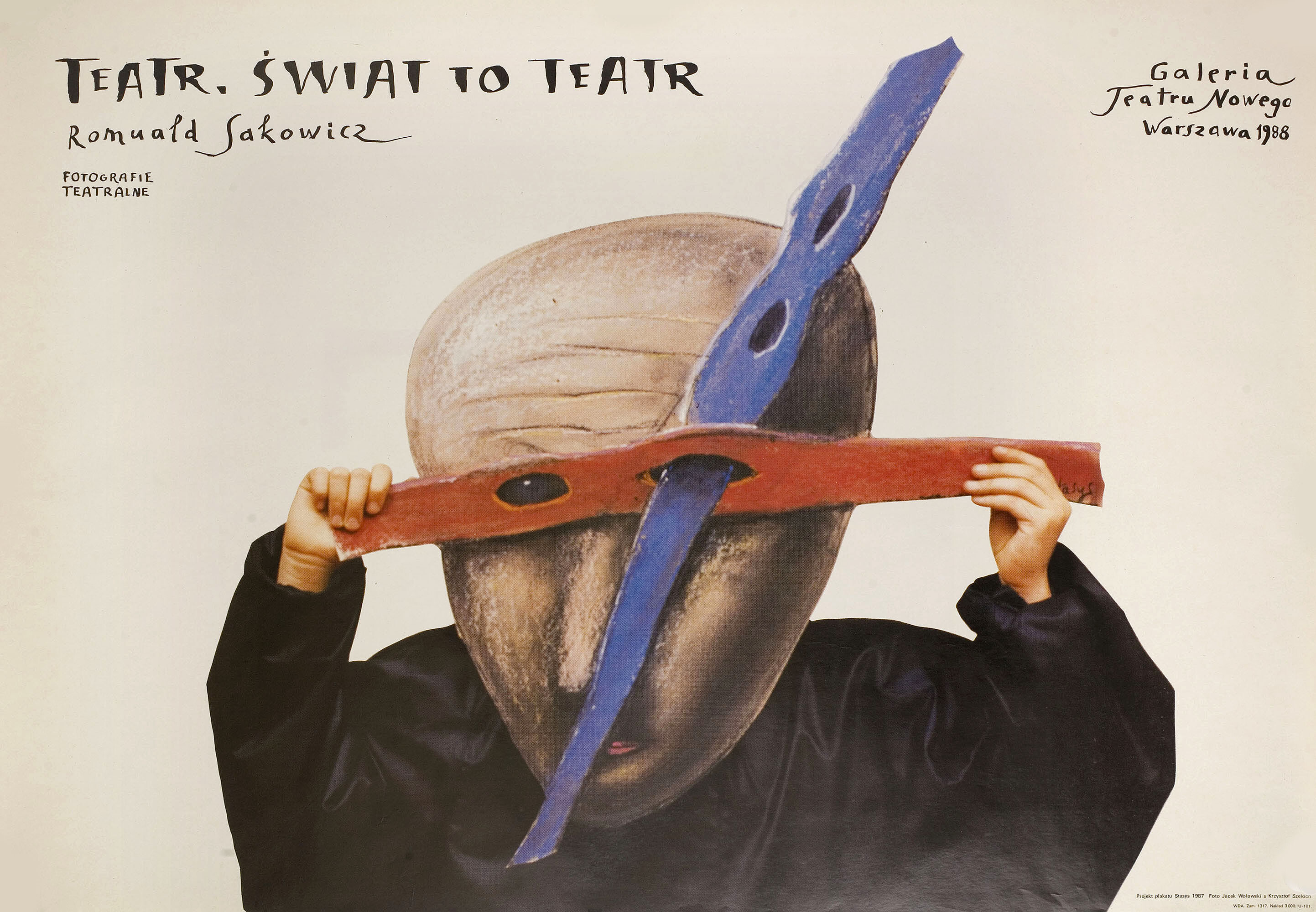 Театр, польский плакат, 1987 год, автор Стасис