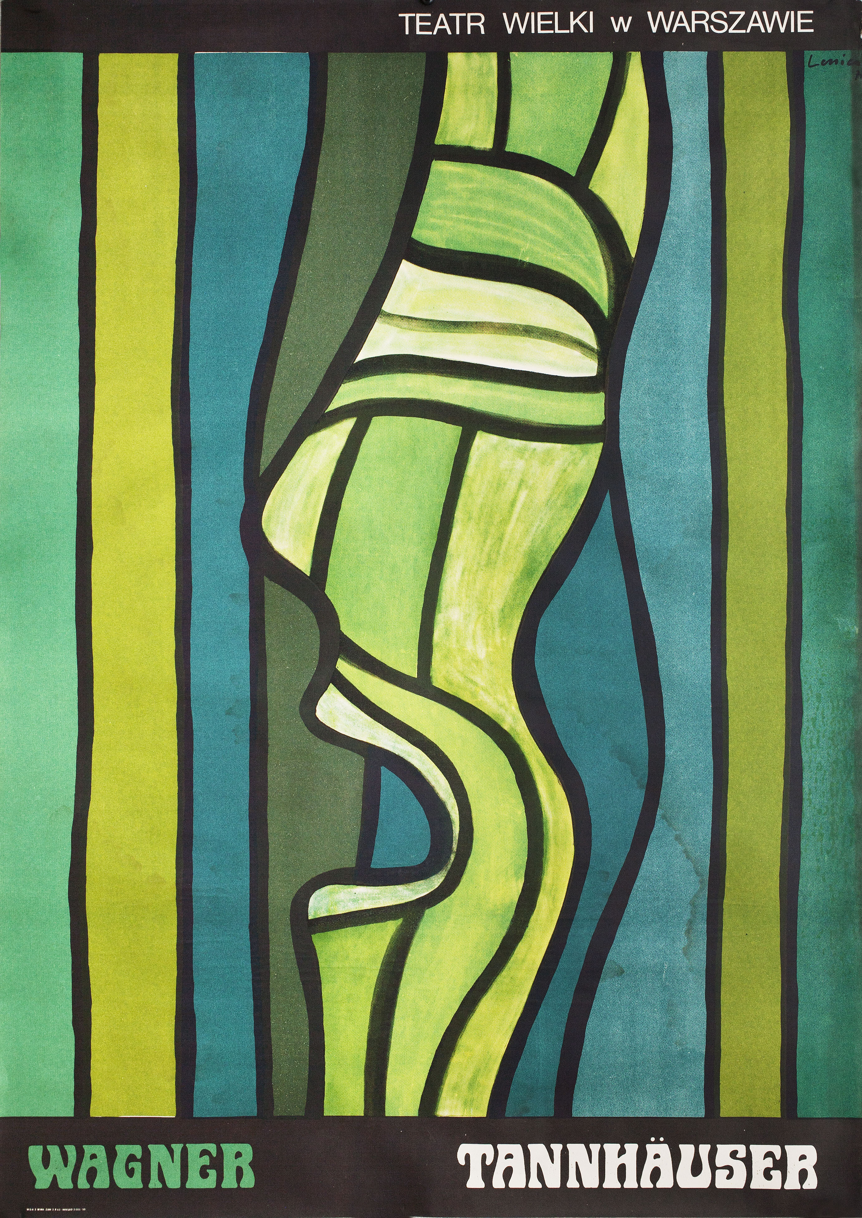 Тангейзер. Опера Рихарда Вагнера , польский плакат, 1973 год, автор Ян Леница