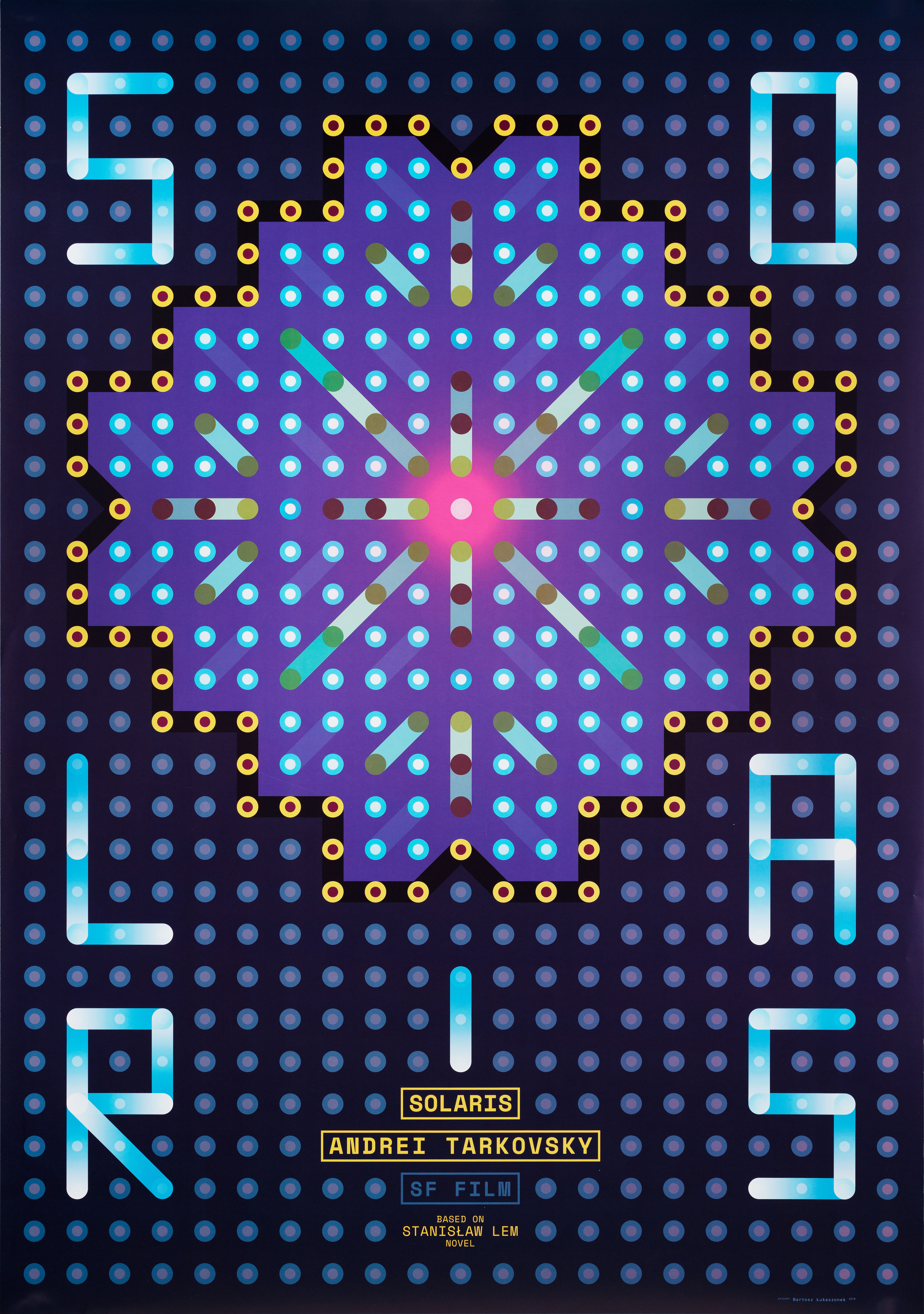 Солярис (Solaris, 1972), режиссёр Андрей Тарковский, польский плакат к фильму, 2014 год, автор Лукашонек Бартош