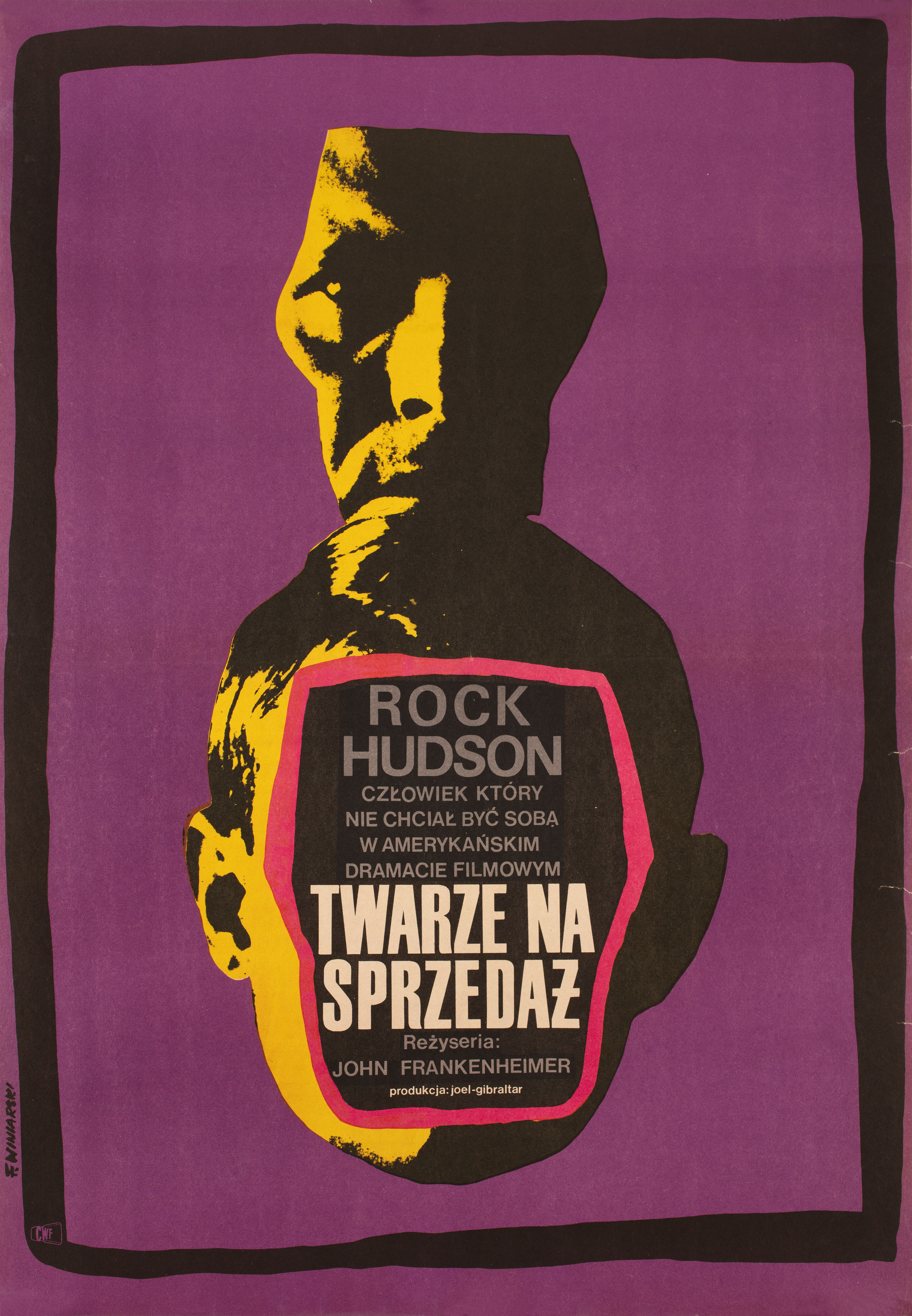Вторые (Seconds, 1966), режиссёр Джон Франкенхаймер, польский плакат к фильму, 1967 год, автор Францишек Винярский