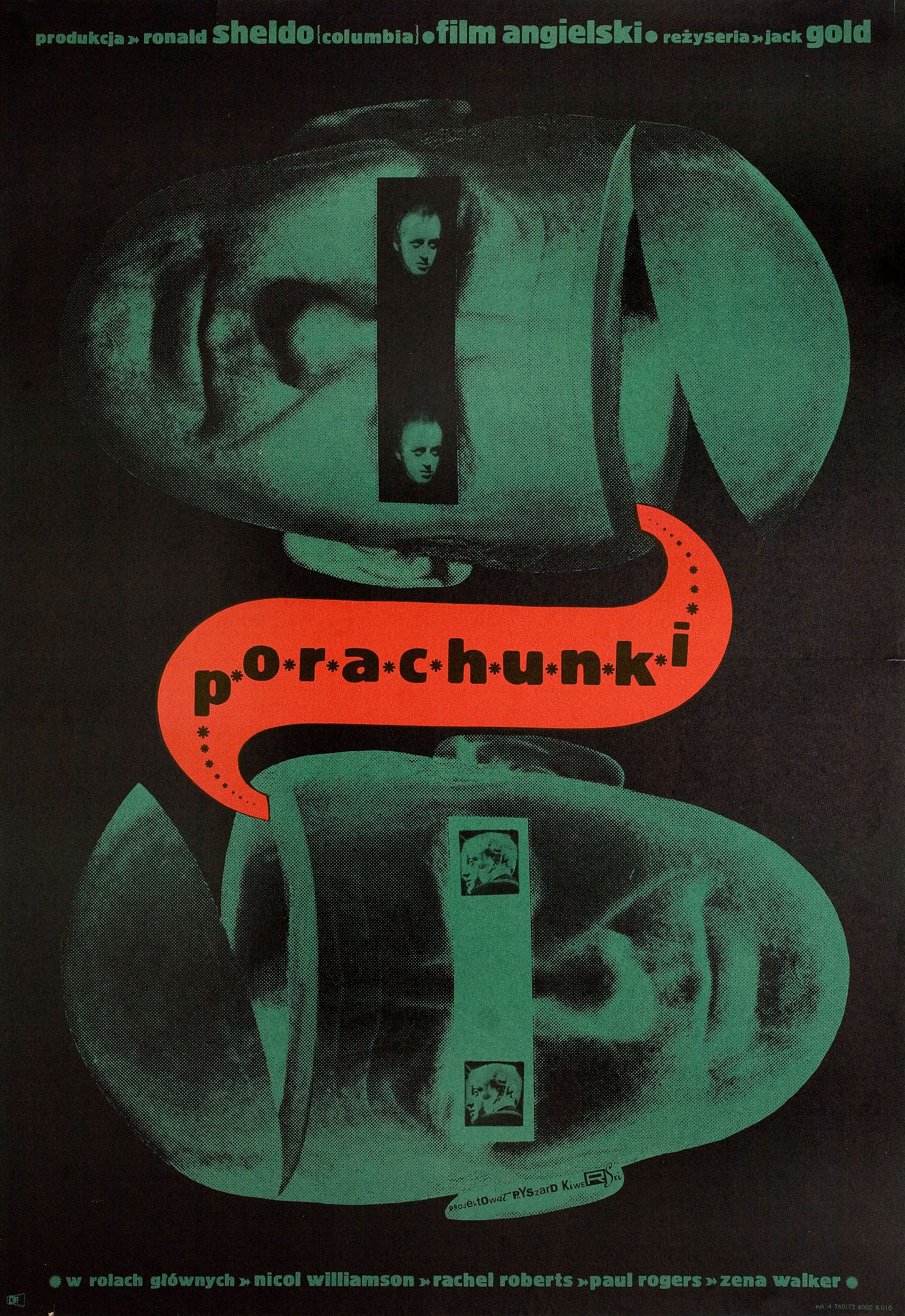 Расплата (The Reckoning, 1969), режиссёр Джек Голд, польский плакат к фильму, 1969 год, автор Рышард Киверски