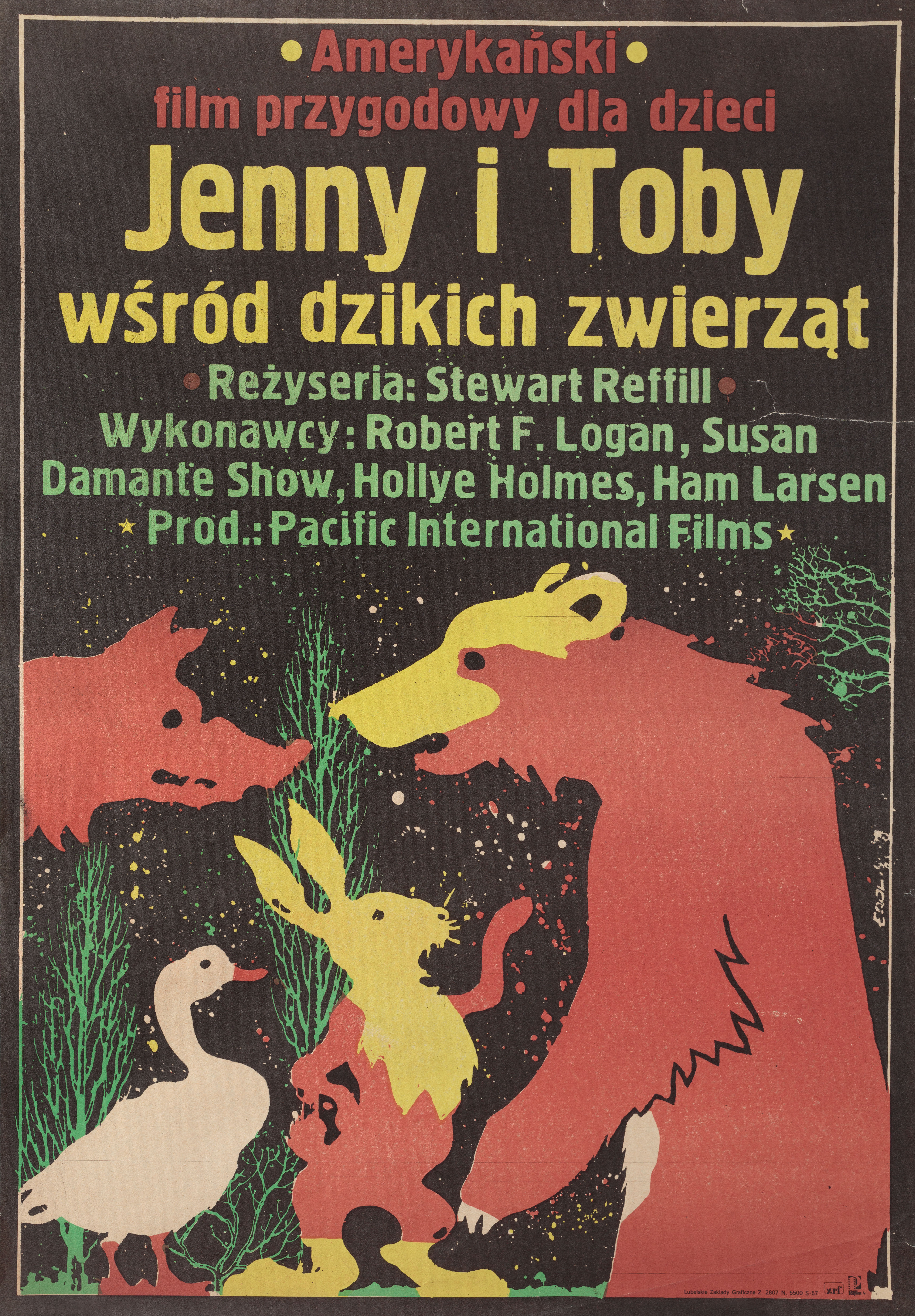 Приключения семьи в глуши (The Adventures of the Wilderness Family, 1975), режиссёр Стюарт Раффилл, польский плакат к фильму, 1975 год, автор Якуб Эрол