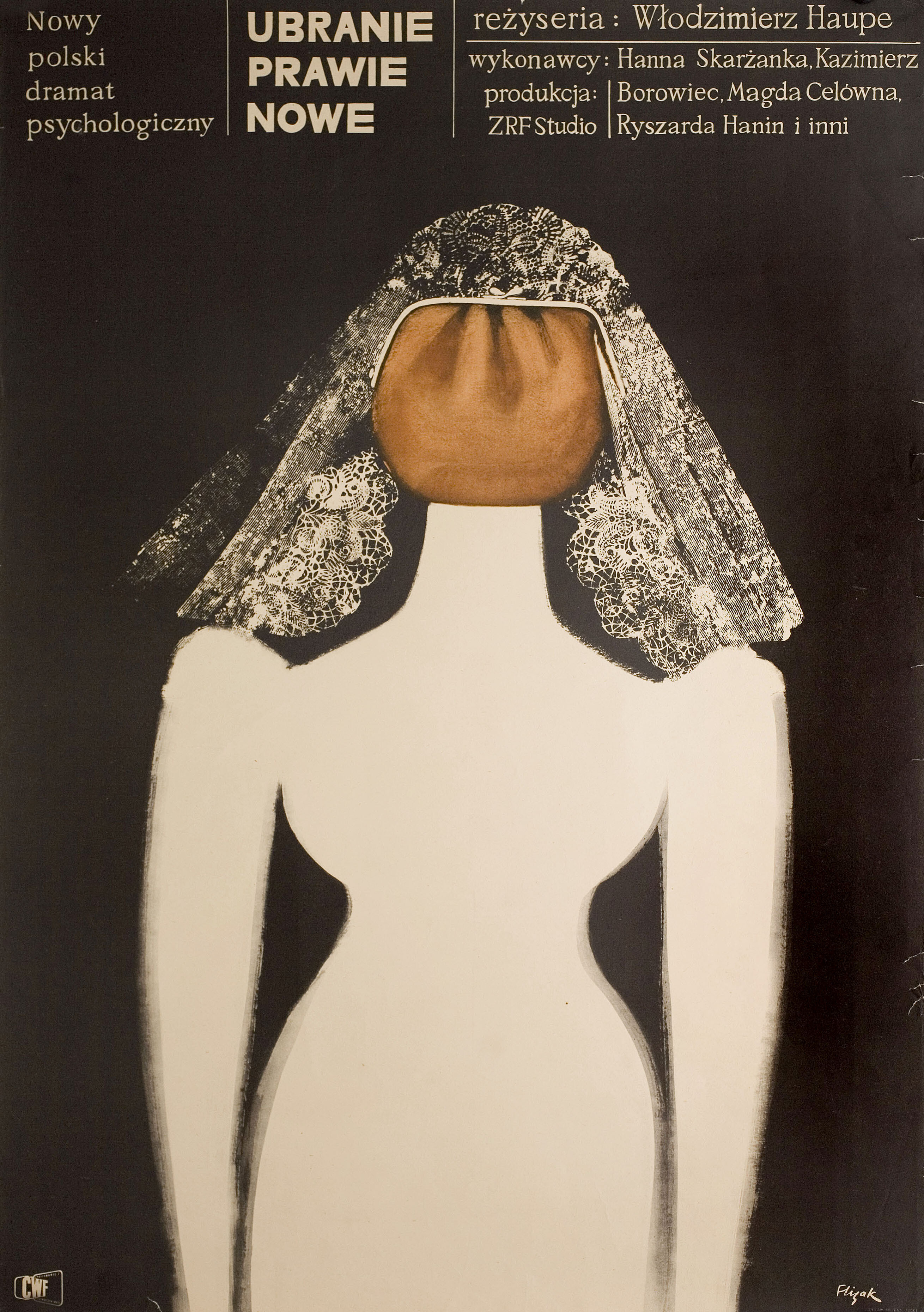 Почти новая одежда (Almost New Outfit, 1964), режиссёр Влодзимеж Хаупе, польский плакат к фильму, 1964 год, автор Ежи Флисак
