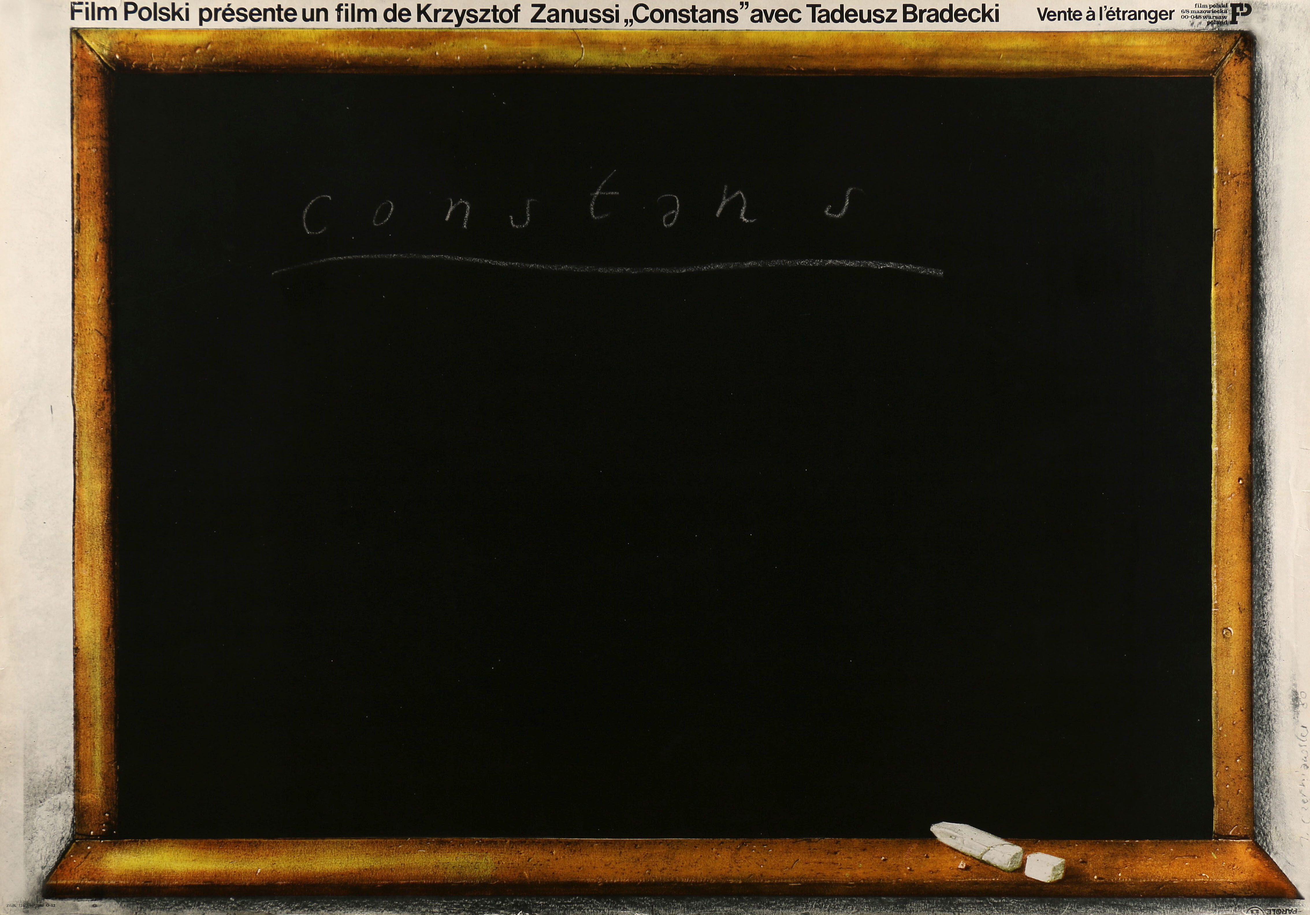 Константа (The Constant Factor, 1980), режиссёр Кшиштоф Занусси, польский плакат к фильму, 1980 год, автор Ежи Чернявский
