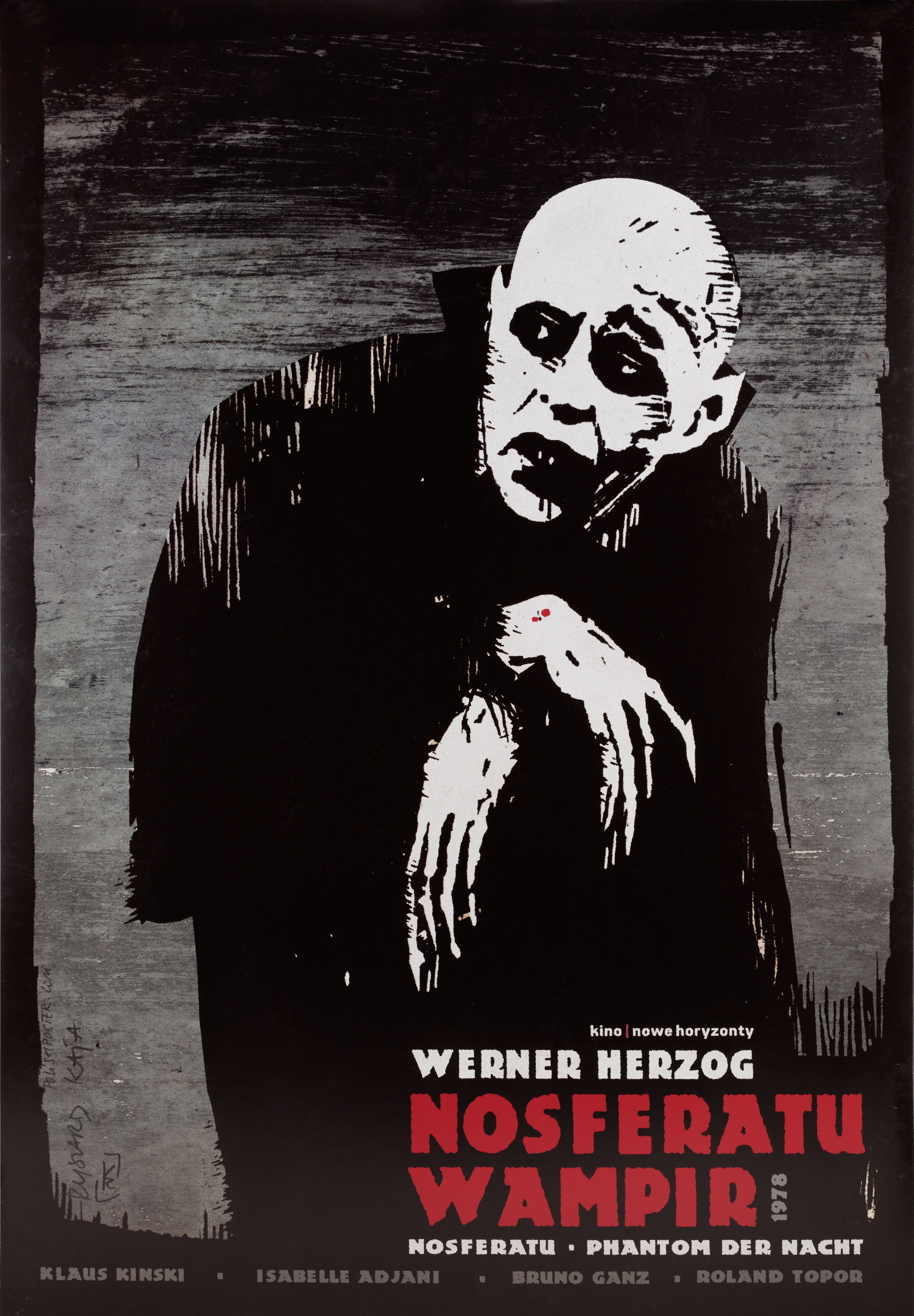 Носферату - вампир (Nosferatu the Vampyre, 1979), режиссёр Вернер Херцог, польский плакат к фильму, 2012 год, автор Кая Рышард