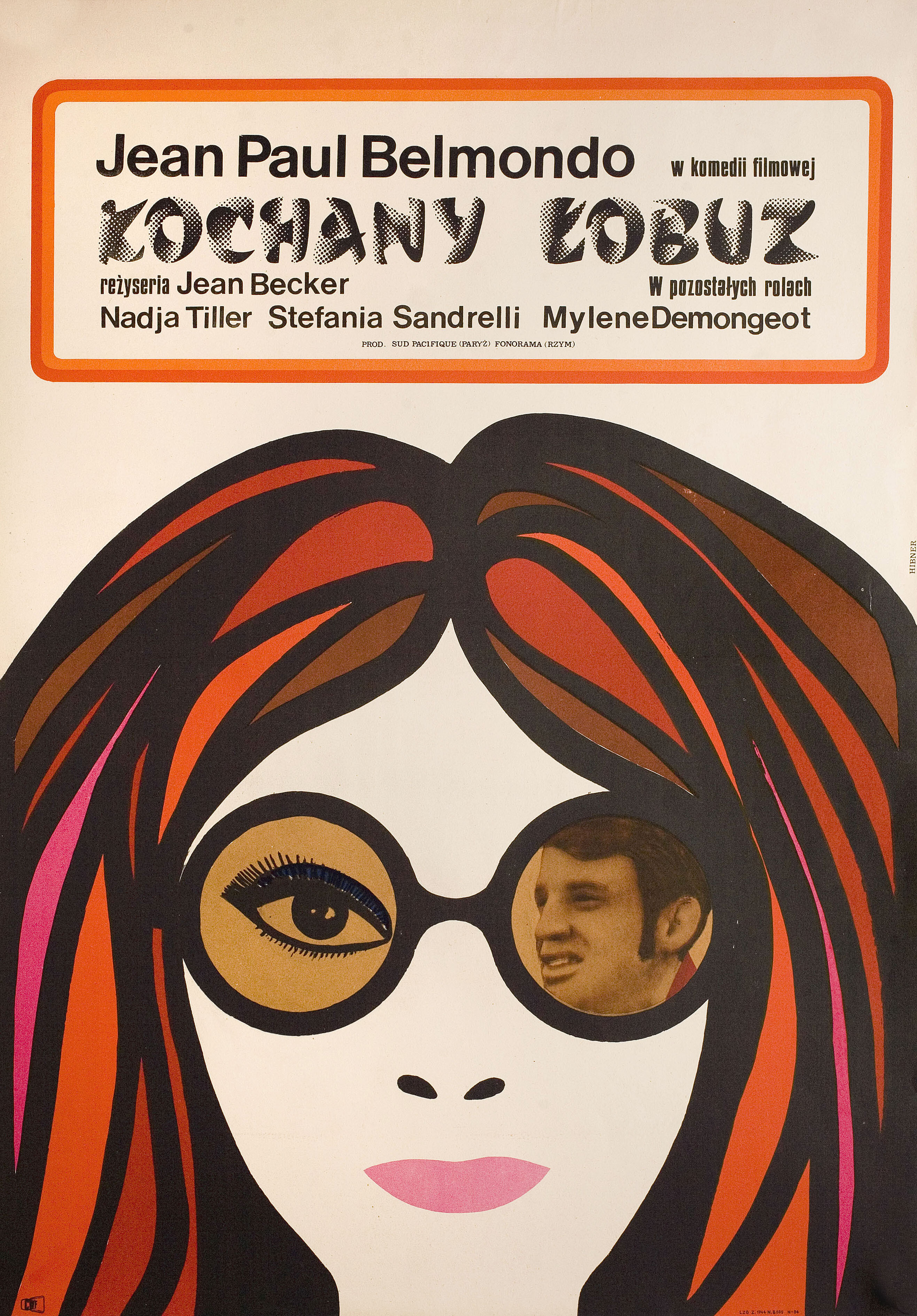 Нежный проходимец (Tender Scoundrel, 1966), режиссёр Жан Беккер, польский плакат к фильму, 1966 год, автор Мацей Хибнер