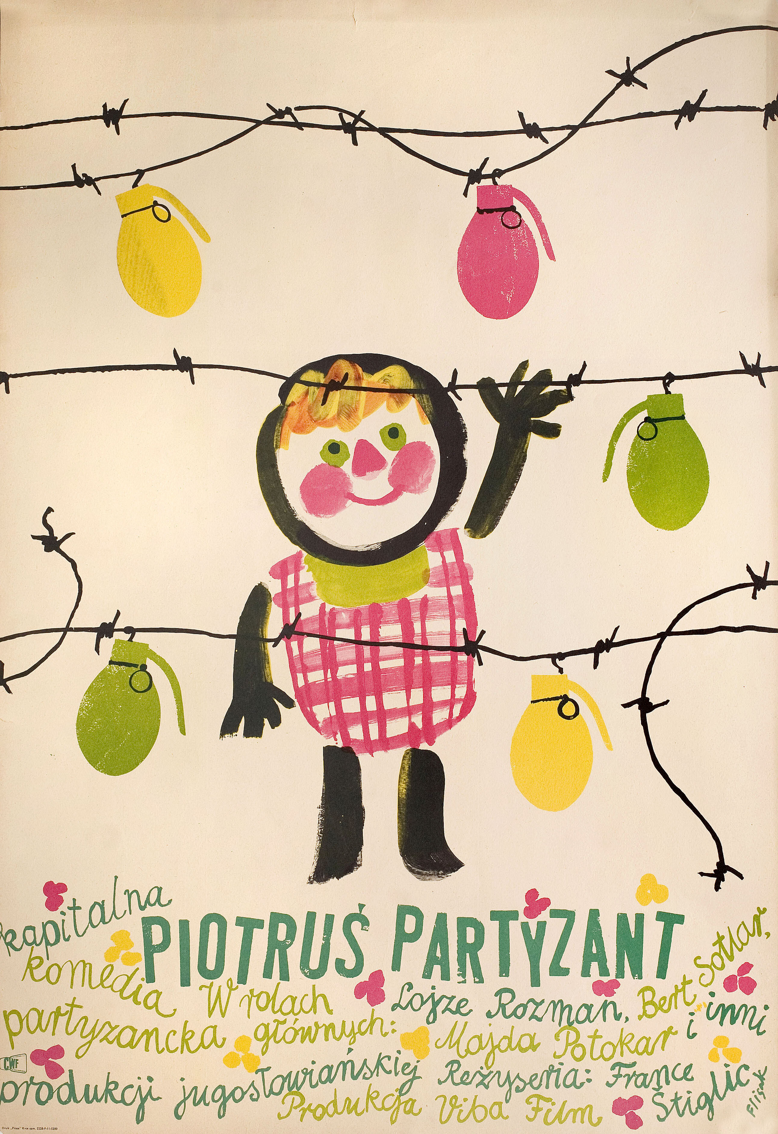 Не плачь, Питер (Dont Cry, Peter, 1964), режиссёр Франс Стиглик, польский плакат к фильму, 1965 год, автор Ежи Флисак