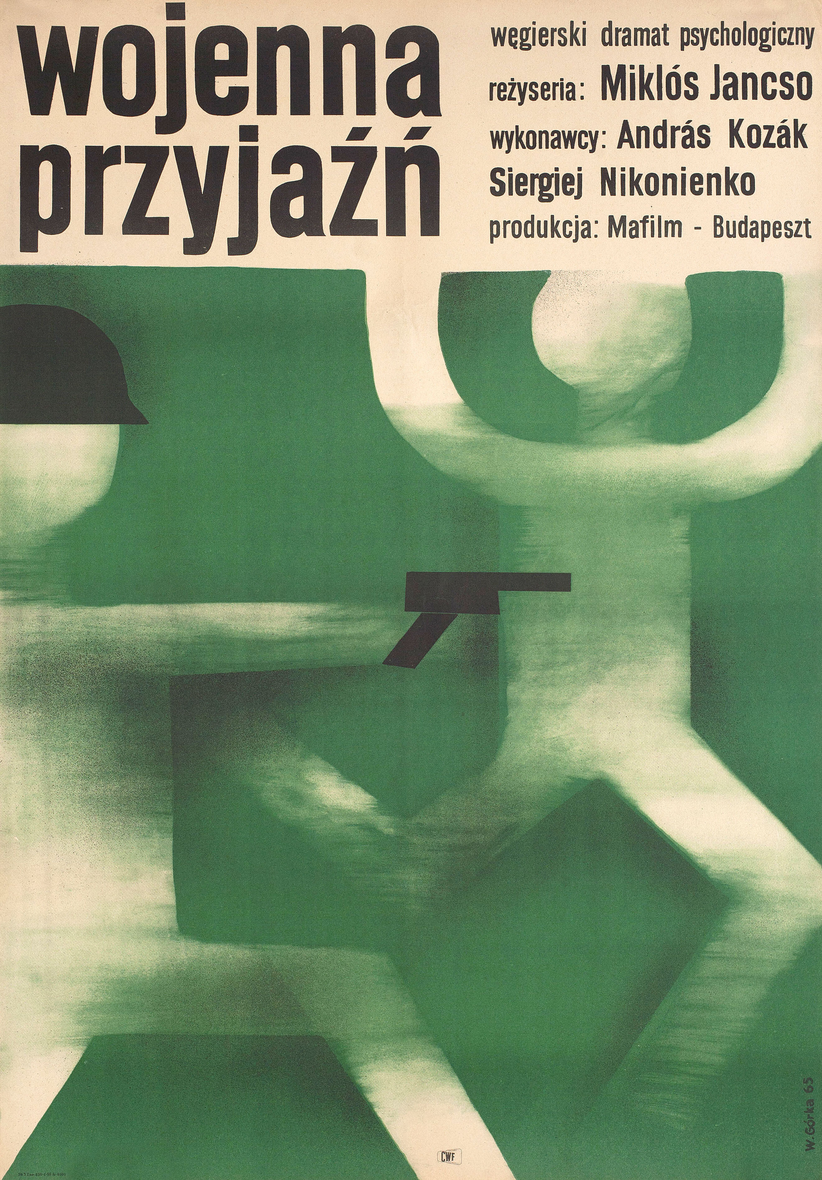 Мой путь домой (My Way Home, 1965), режиссёр Миклош Янчо, польский плакат к фильму, 1965 год, автор Виктор Горка