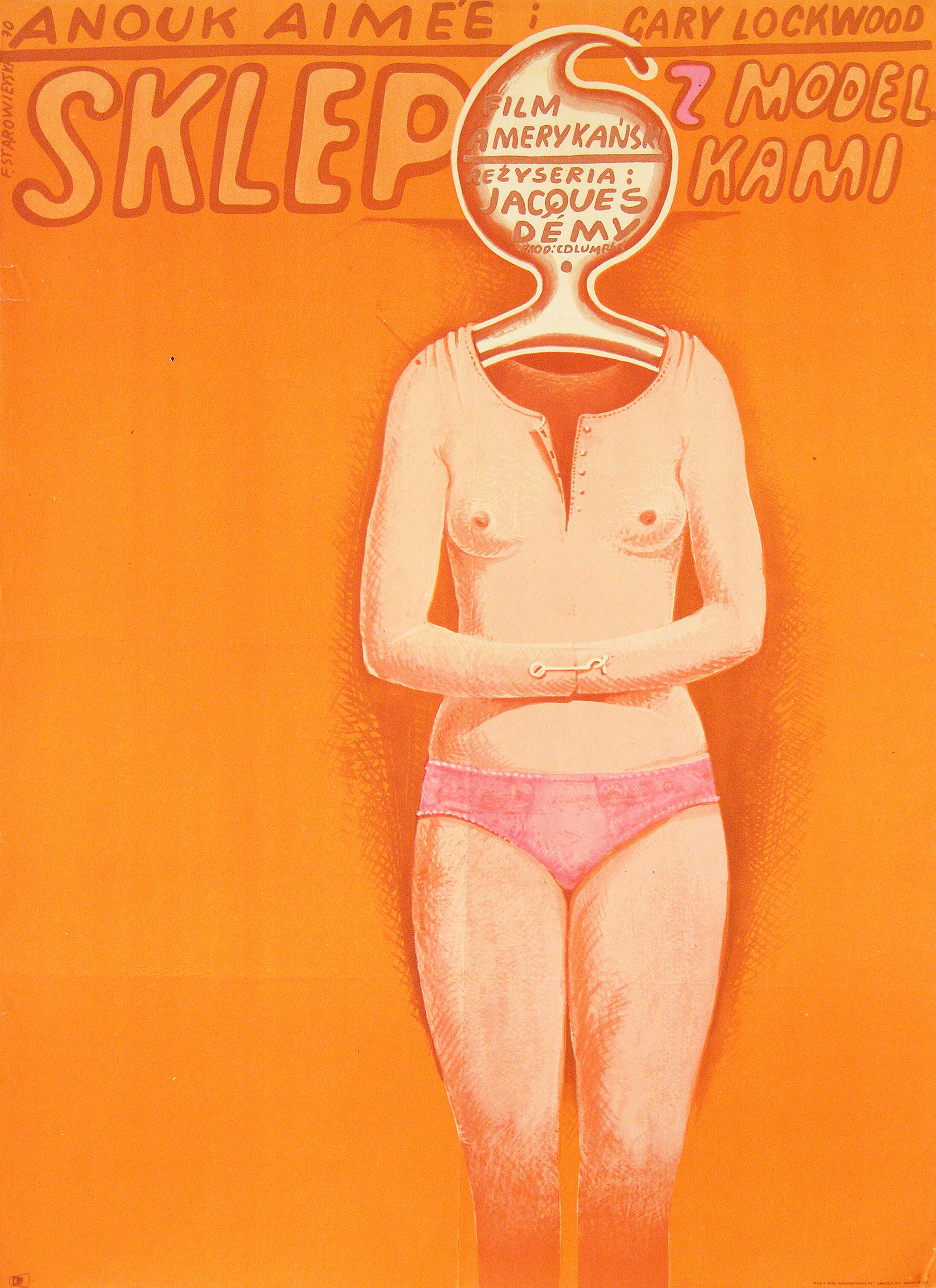 Ателье моделей (Model Shop, 1969), режиссёр Жак Деми, польский плакат к фильму, 1970 год, автор Францишек Старовейский