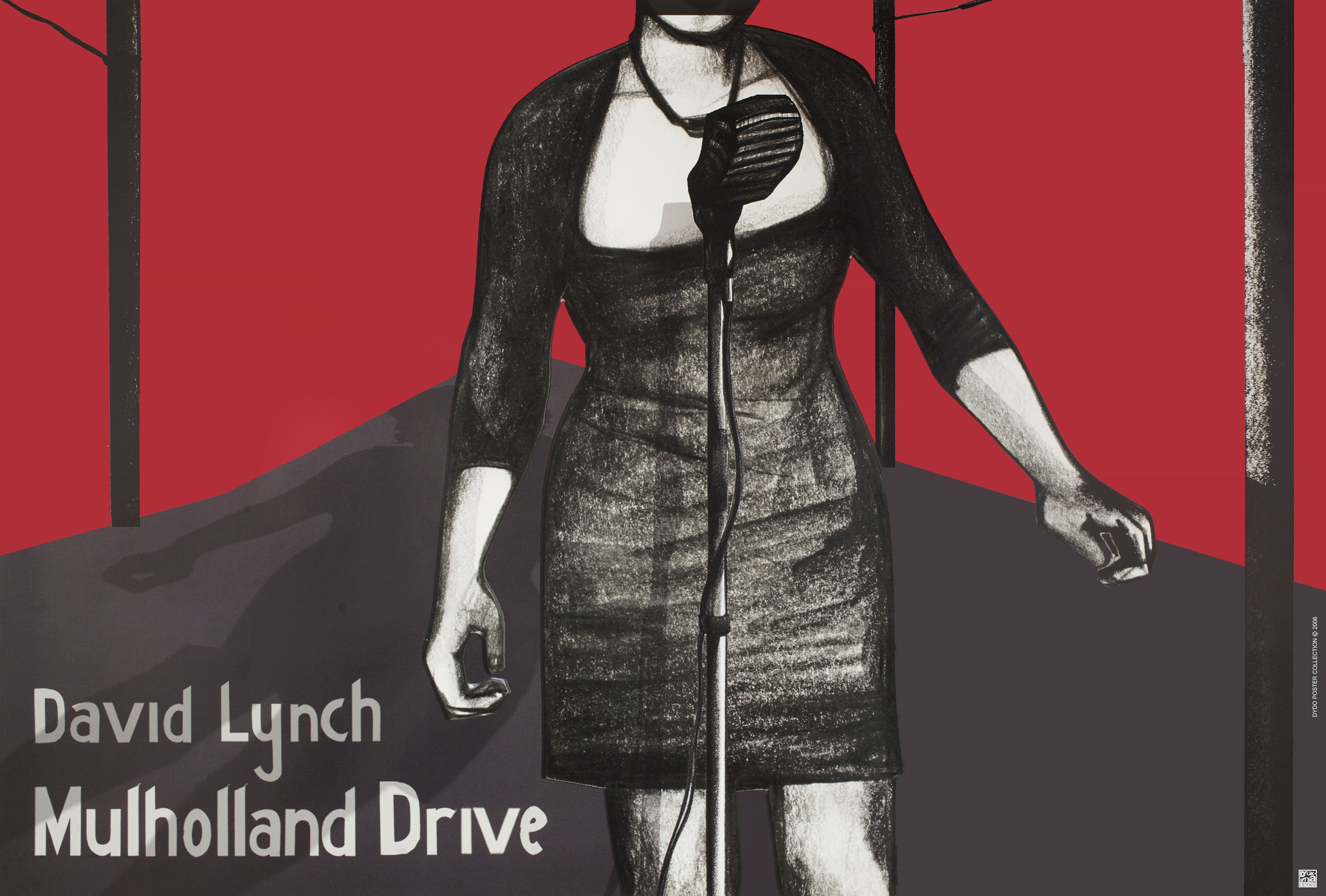 Малхолланд Драйв (Mulholland Drive, 2001), режиссёр Дэвид Линч, польский плакат к фильму, 2006 год, автор Свава Харасимович