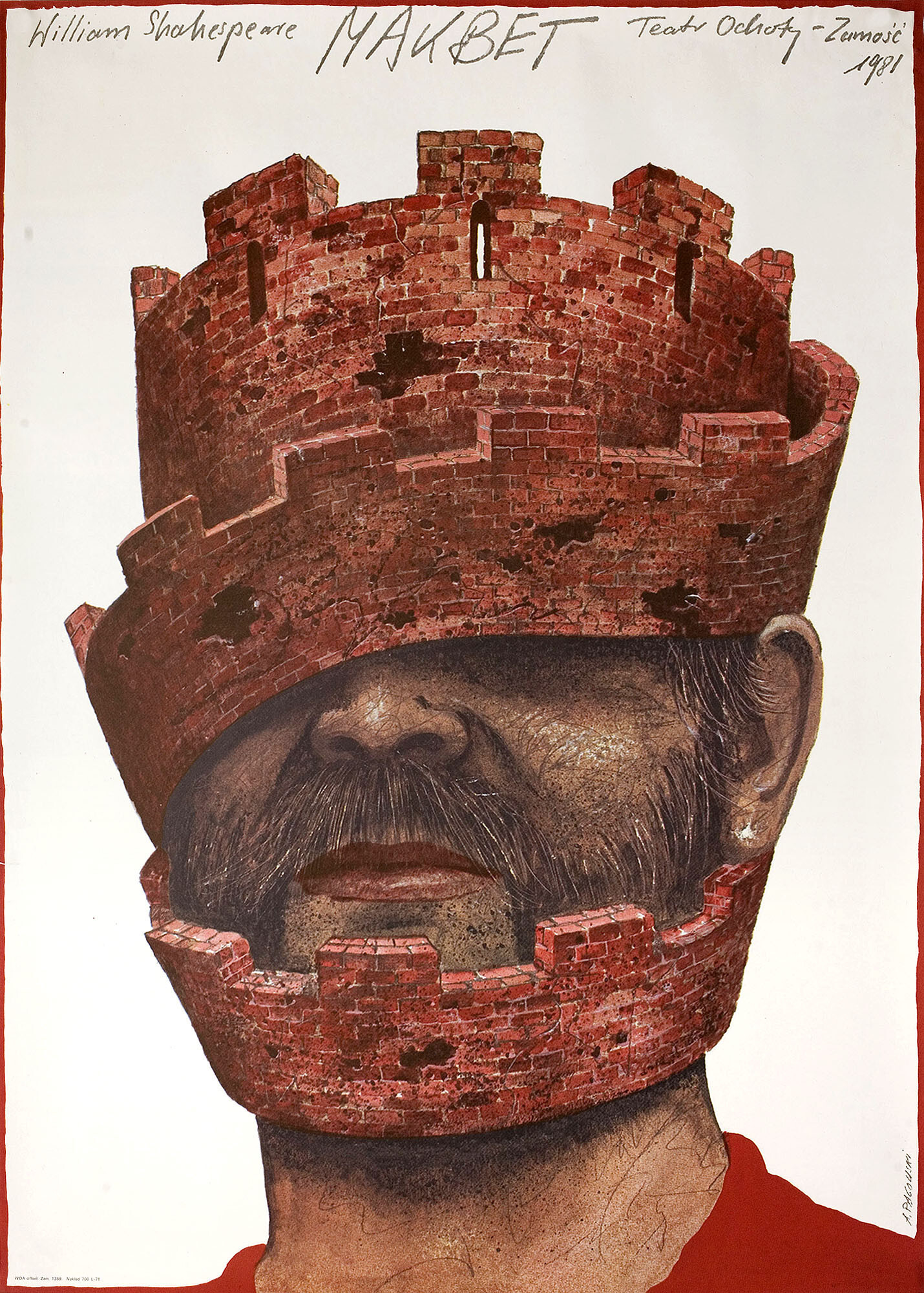 Макбет, польский плакат, 1981 год, автор Анджей Паговский