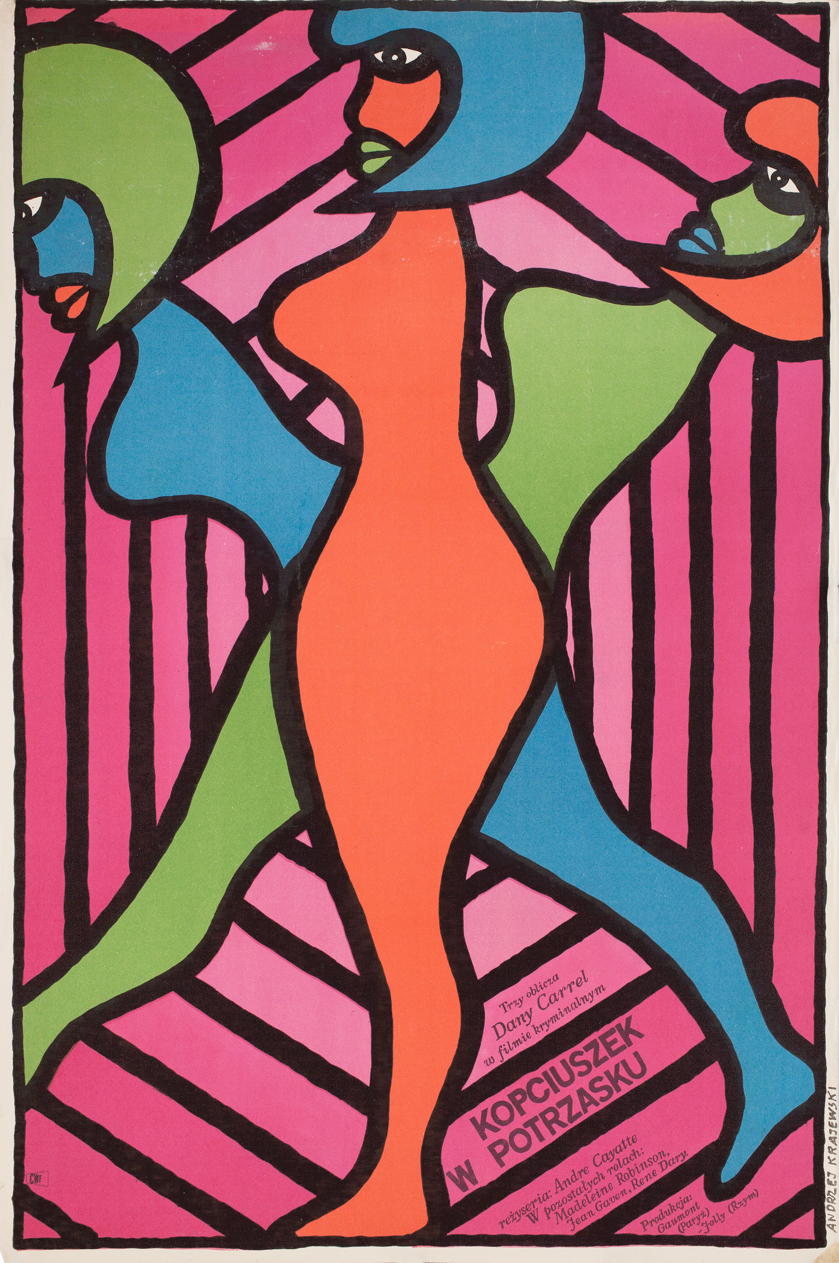 Ловушка для Золушки (A Trap for Cinderella, 1965), режиссёр Андре Кайят, польский плакат к фильму, 1965 год, автор Анджей Краевский