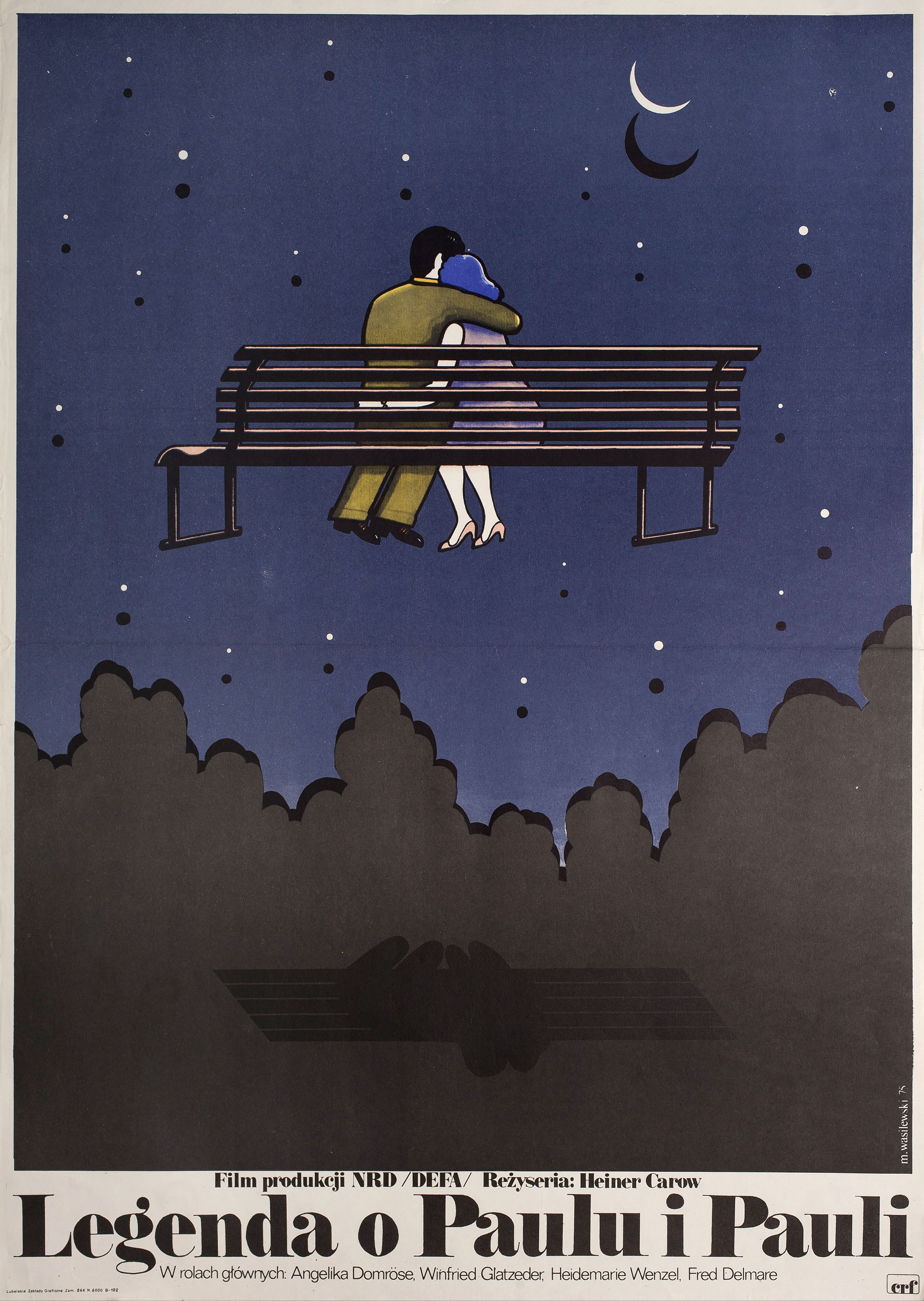 Легенда о Пауле и Пауле (The Legend of Paul and Paula, 1973), режиссёр Хайнер Каров, польский плакат к фильму, 1975 год, автор Мечислав Василевский