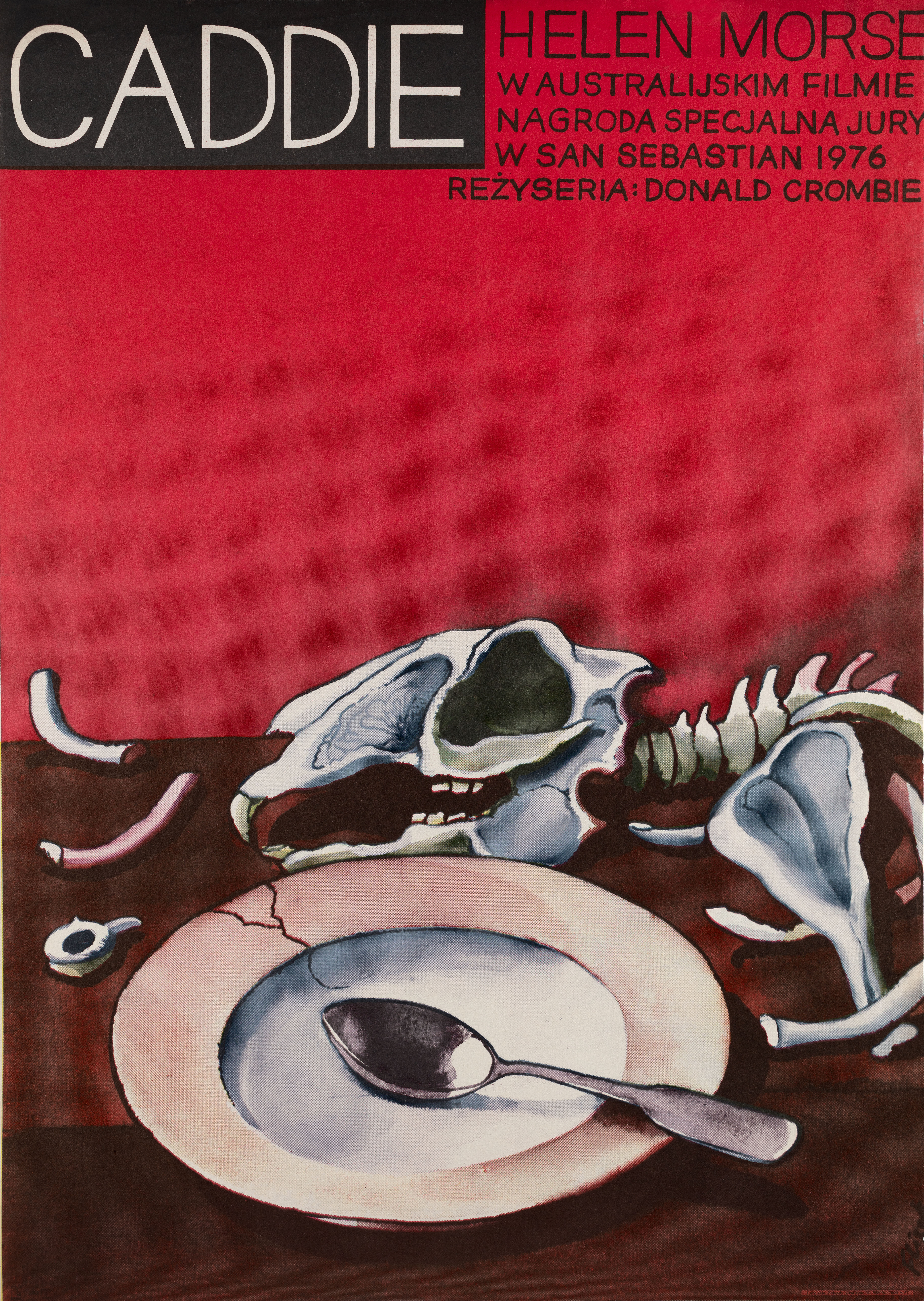 Кэдди (Caddie, 1976), режиссёр Дональд Кромби, польский плакат к фильму, 1976 год, автор Ежи Флисак