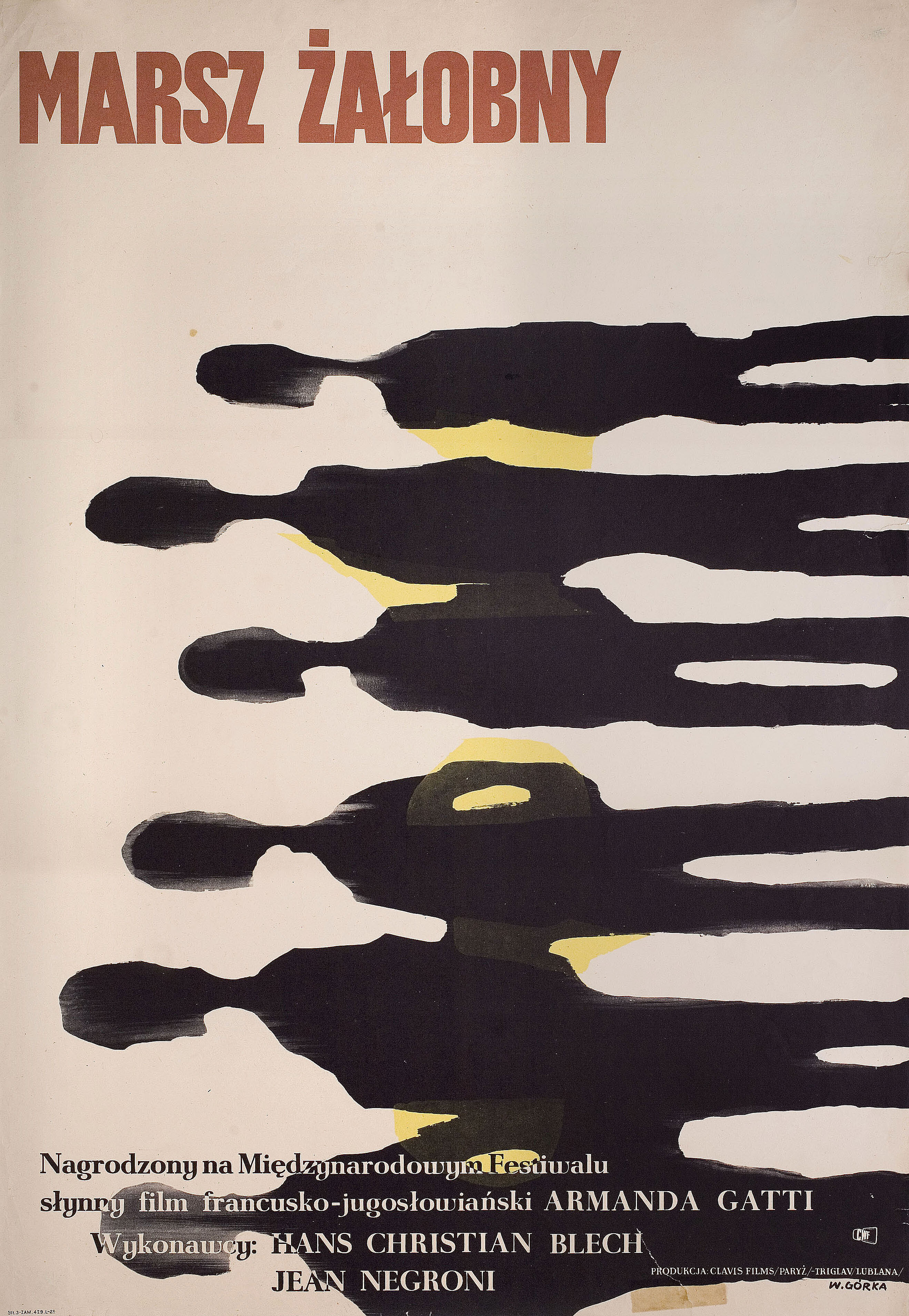 Ограда (Enclosure, 1961), режиссёр Арманд Гатти, польский плакат к фильму, 1961 год, автор Виктор Горка