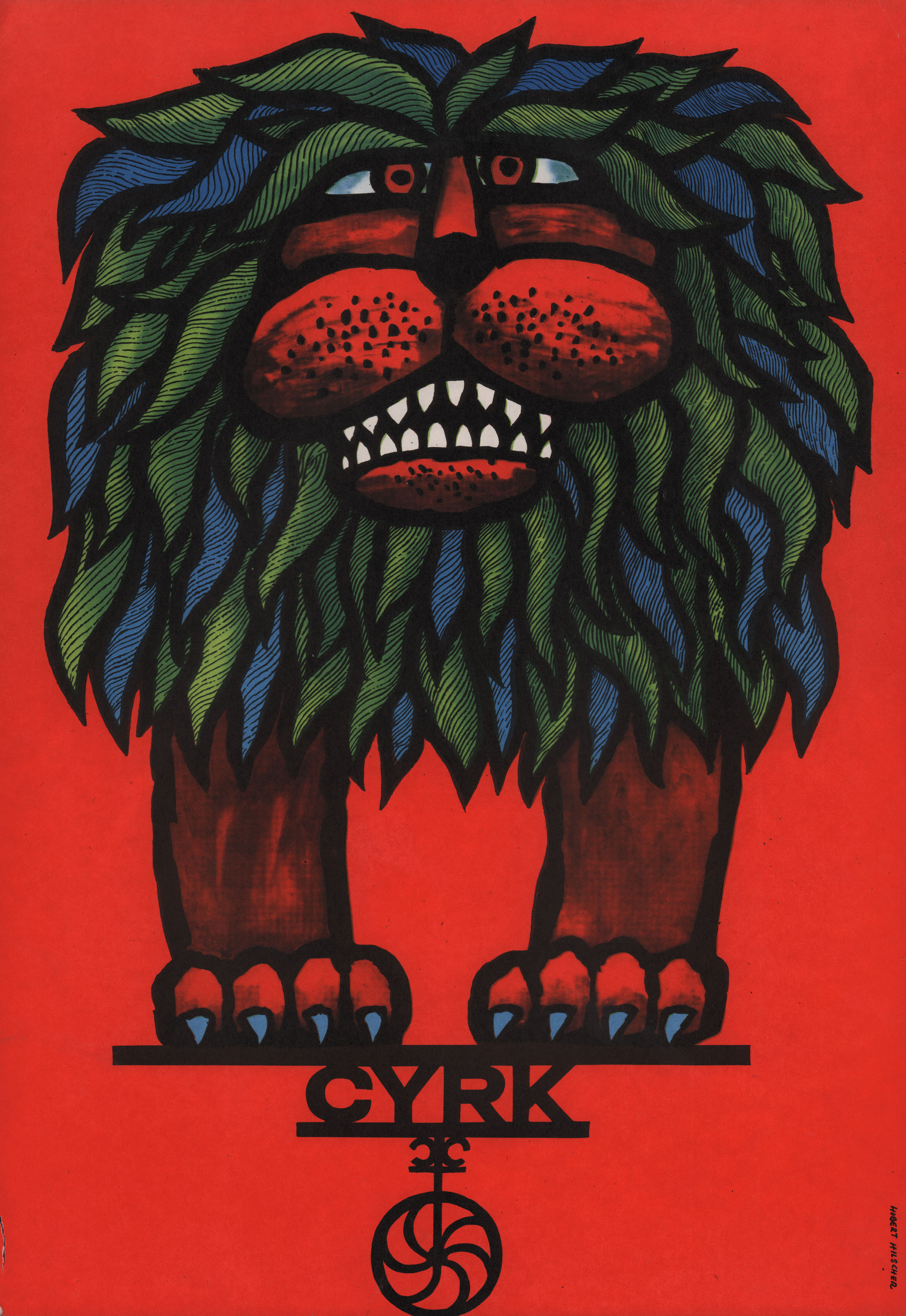 Цирк, польский плакат, 1988 год, автор Хуберт Хилшер