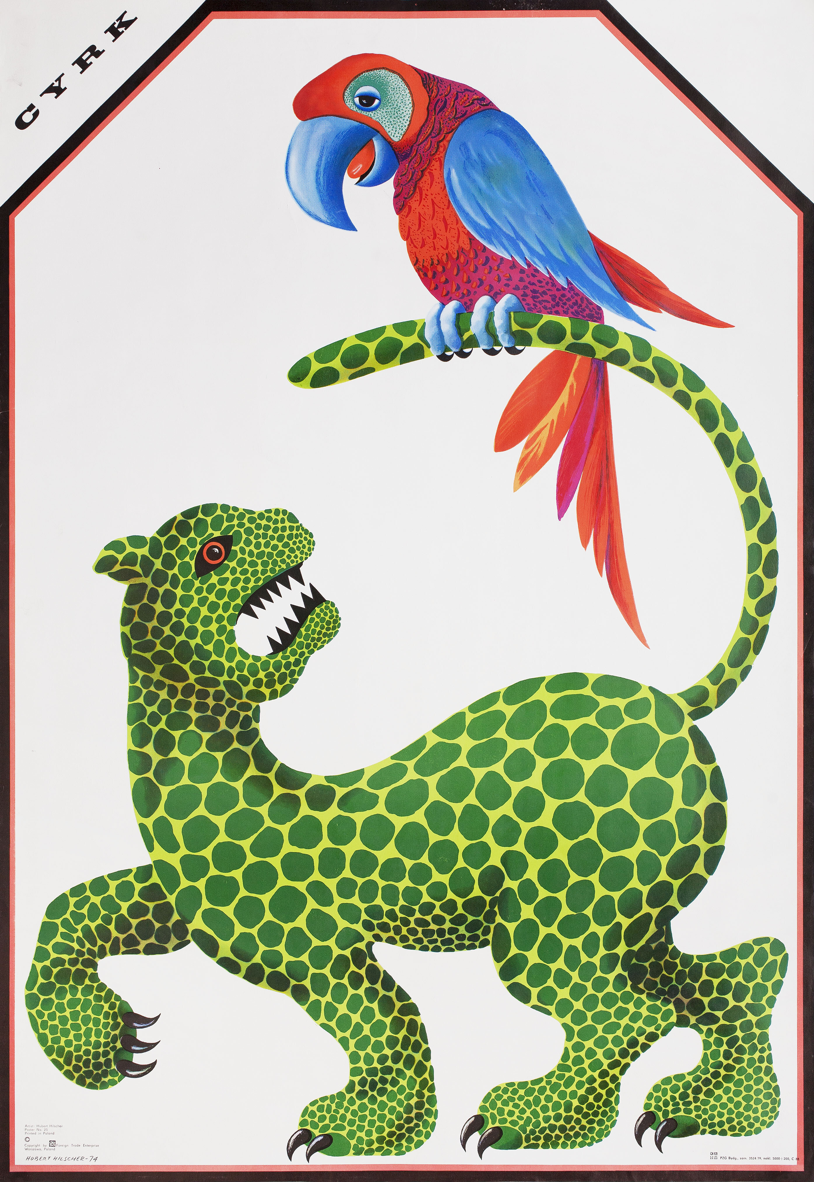 Цирк, польский плакат, 1979 год, автор Хуберт Хилшер