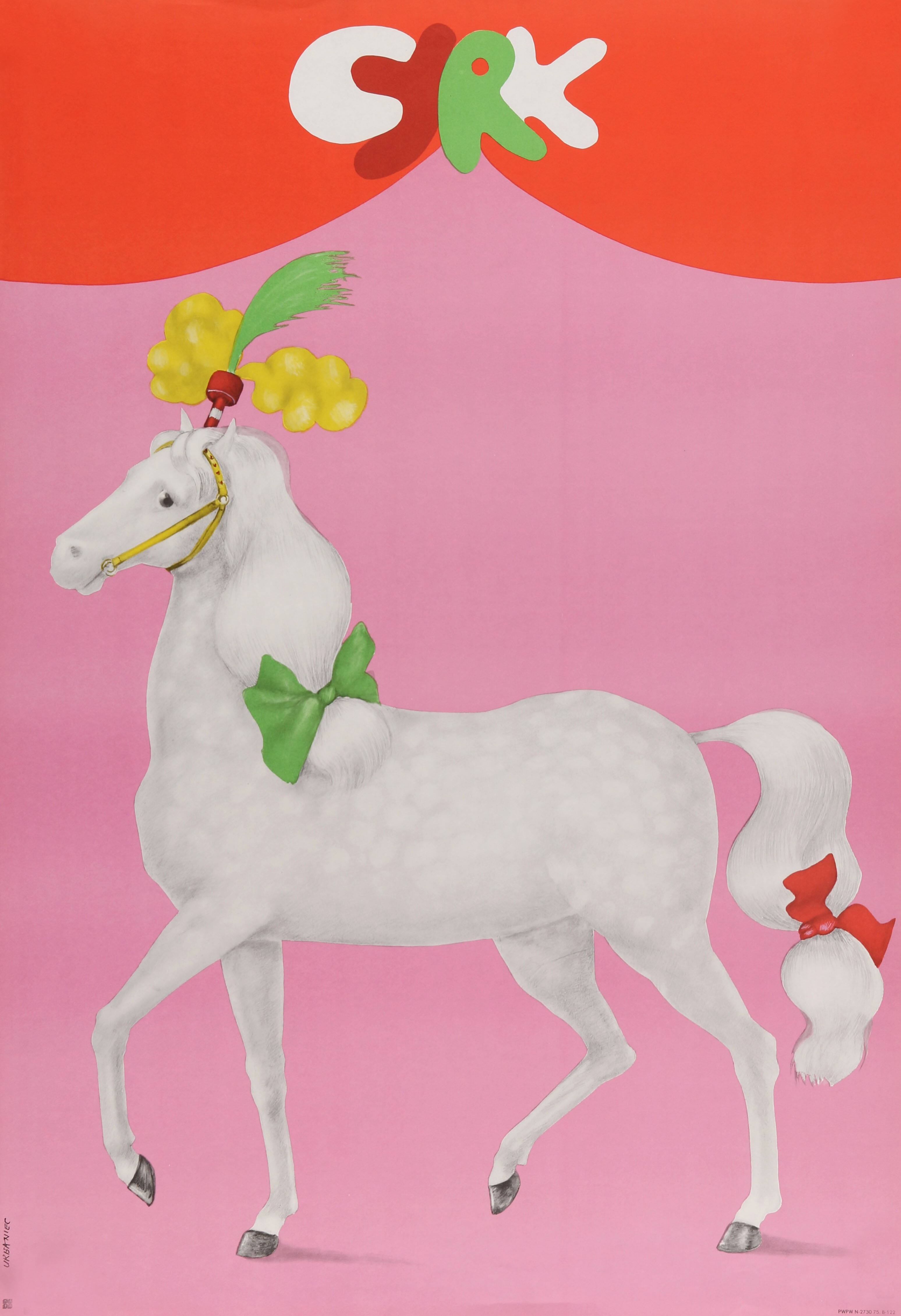 Цирк, польский плакат, 1975 год, автор Мацей Урбанец