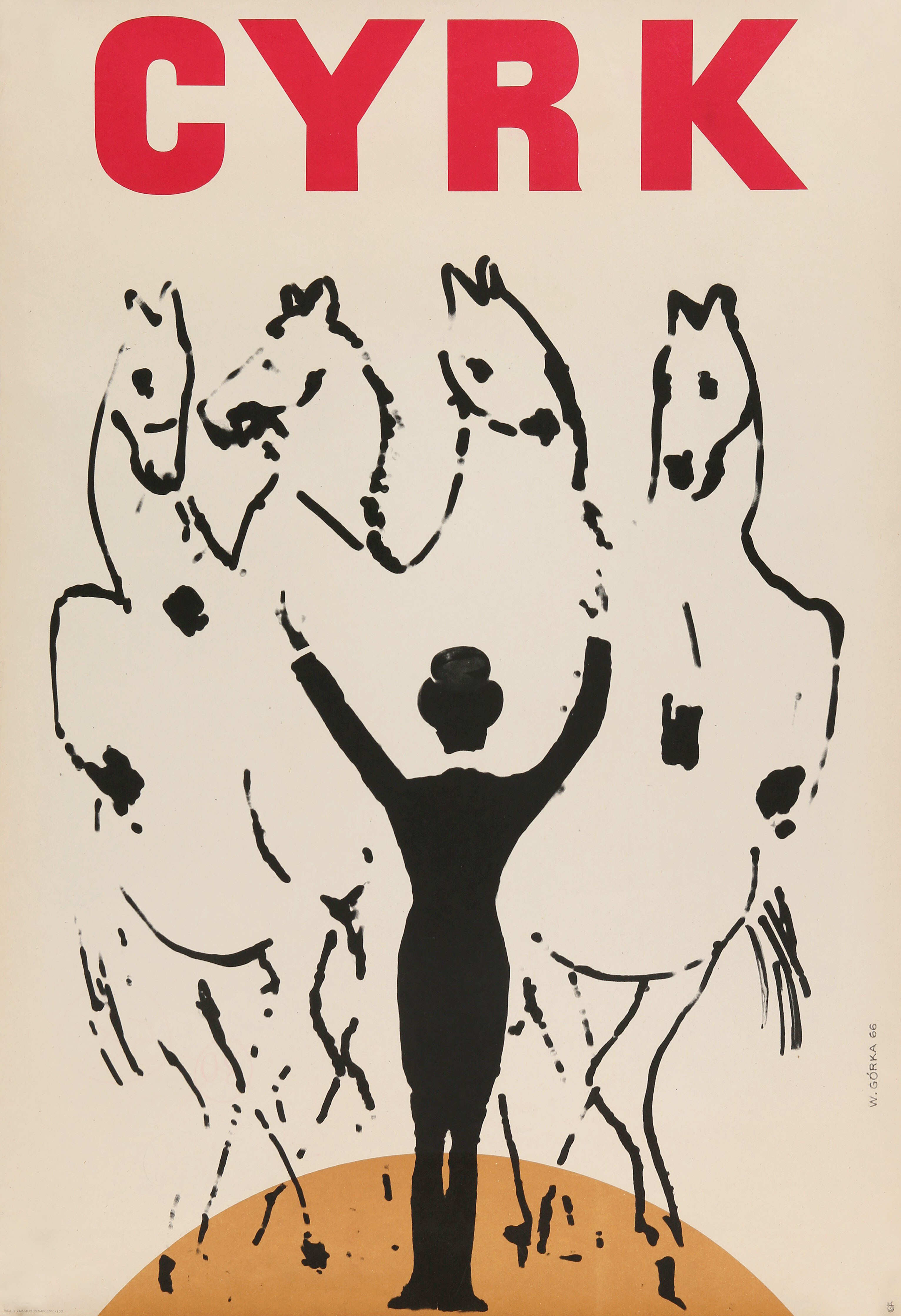 Цирк, польский плакат, 1964 год, автор Виктор Горка