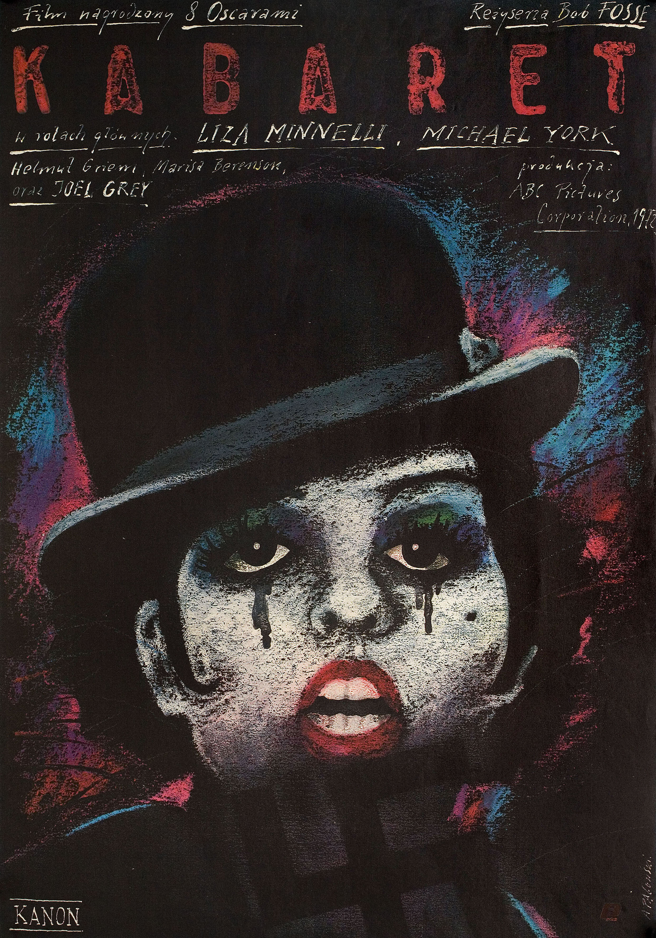 Кабаре (Cabaret, 1972), режиссёр Боб Фосс, польский плакат к фильму, 1980 год, автор Анджей Паговский