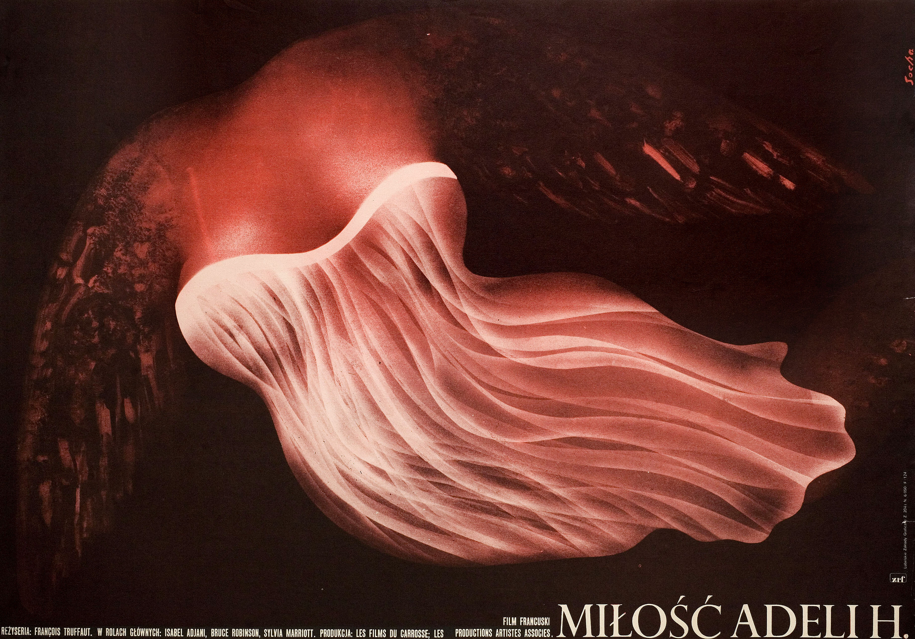 История Адели Г. (The Story of Adele H, 1975), режиссёр Франсуа Трюффо, польский плакат к фильму, 1975 год