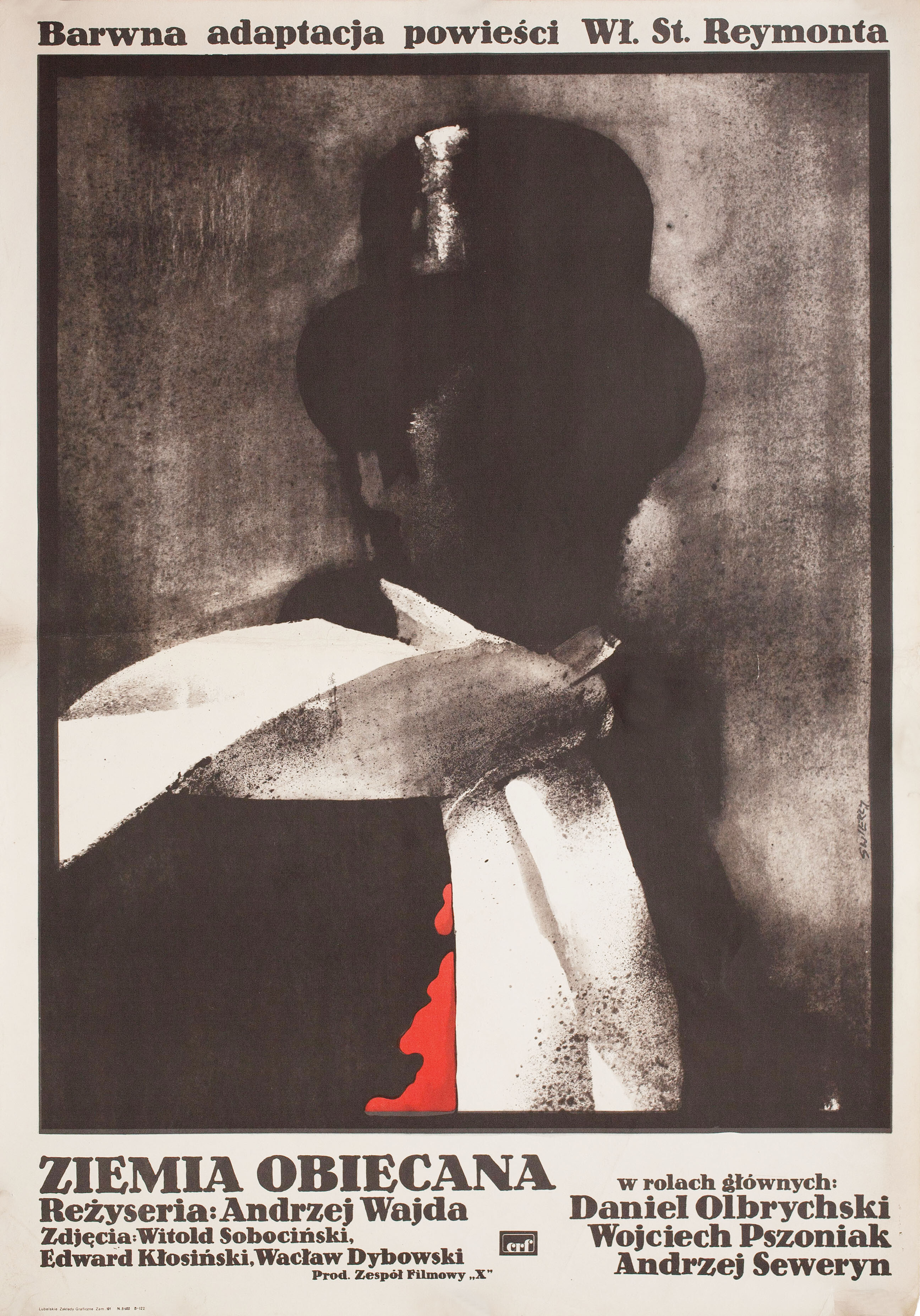 Земля обетованная (The Promised Land, 1975), режиссёр Анджей Вайда, польский плакат к фильму, 1975 год, автор Вальдемар Свежи
