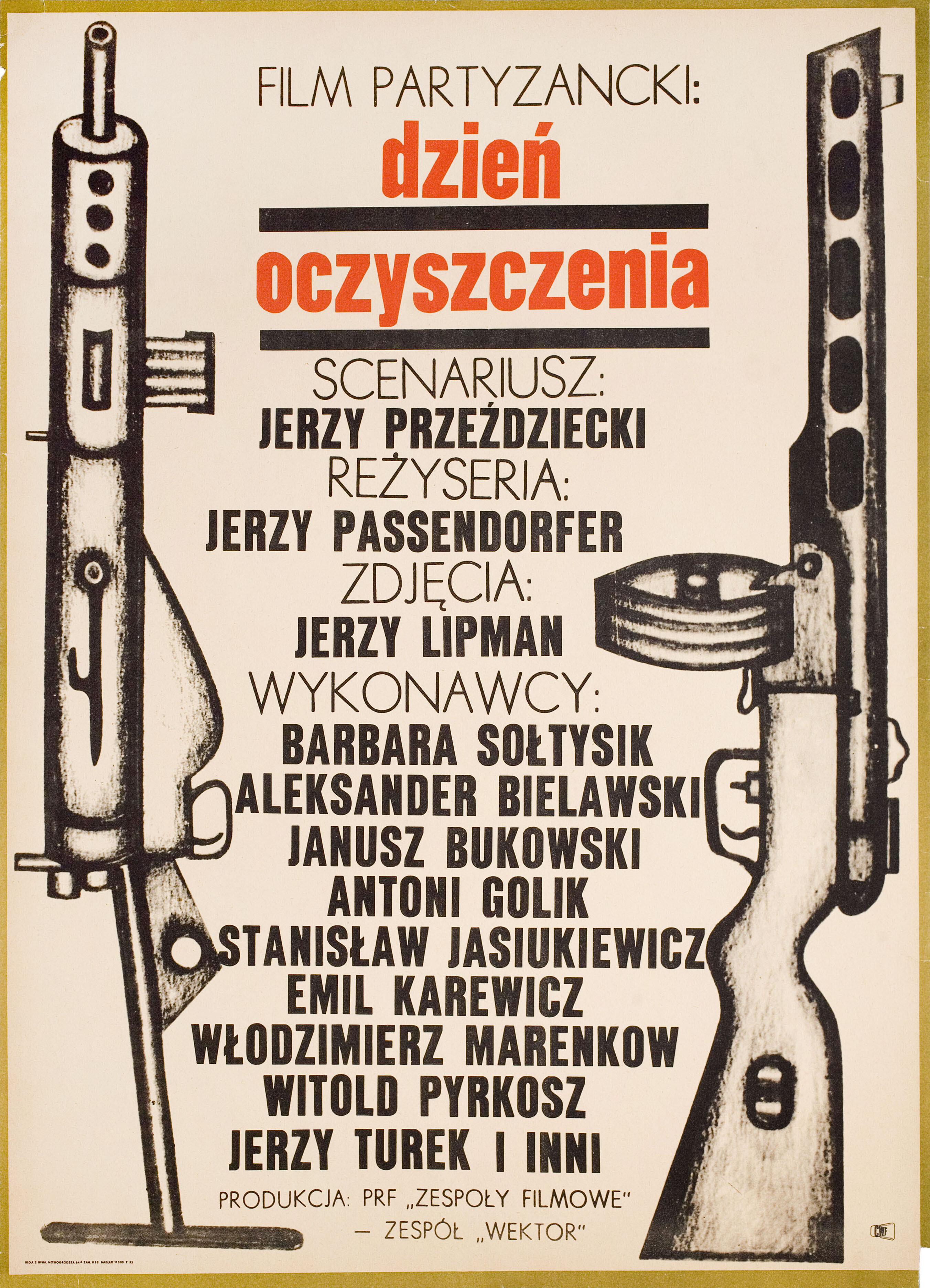 День прозрения (Dzien oczyszczenia, 1970), режиссёр Ежи Пассендорфер, польский плакат к фильму, 1970 год, автор Анджей Краевский