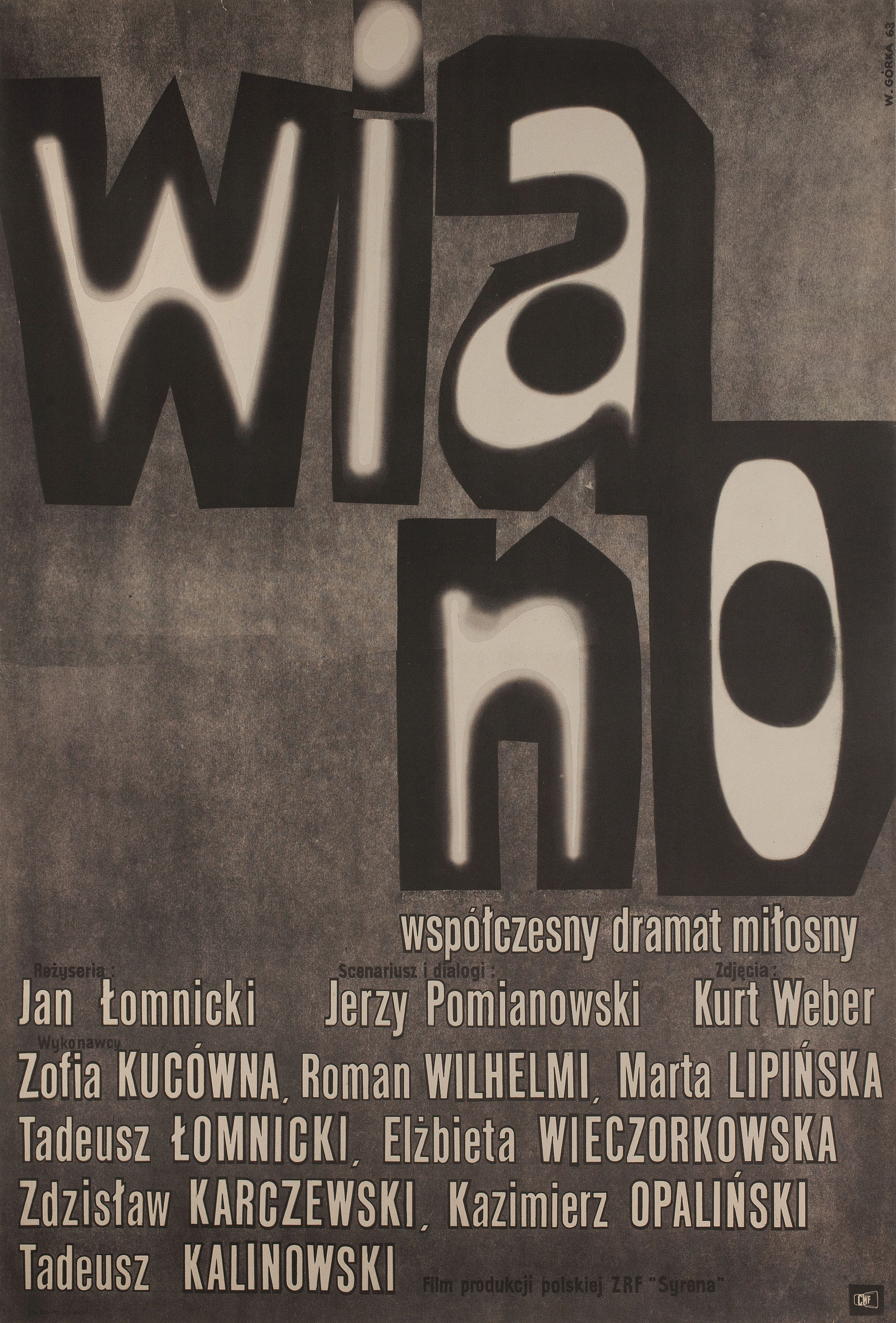 Виано (Wiano, 1964), режиссёр Ян Ломницкий, польский плакат к фильму, 1964 год, автор Виктор Горка