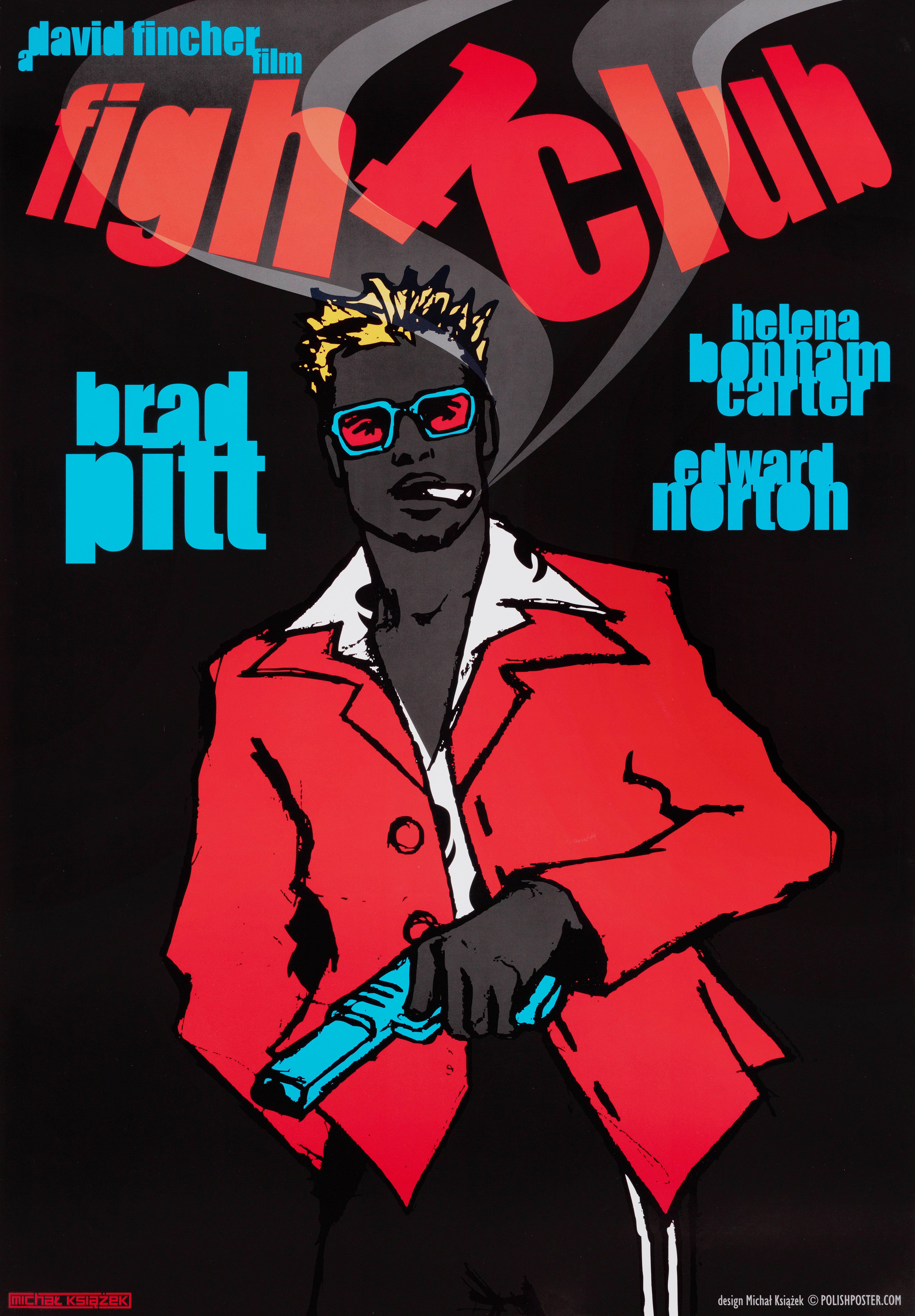 Бойцовский клуб (Fight Club, 1999), режиссёр Дэвид Финчер, польский плакат к фильму, 2009 год, автор Михал Ксязек