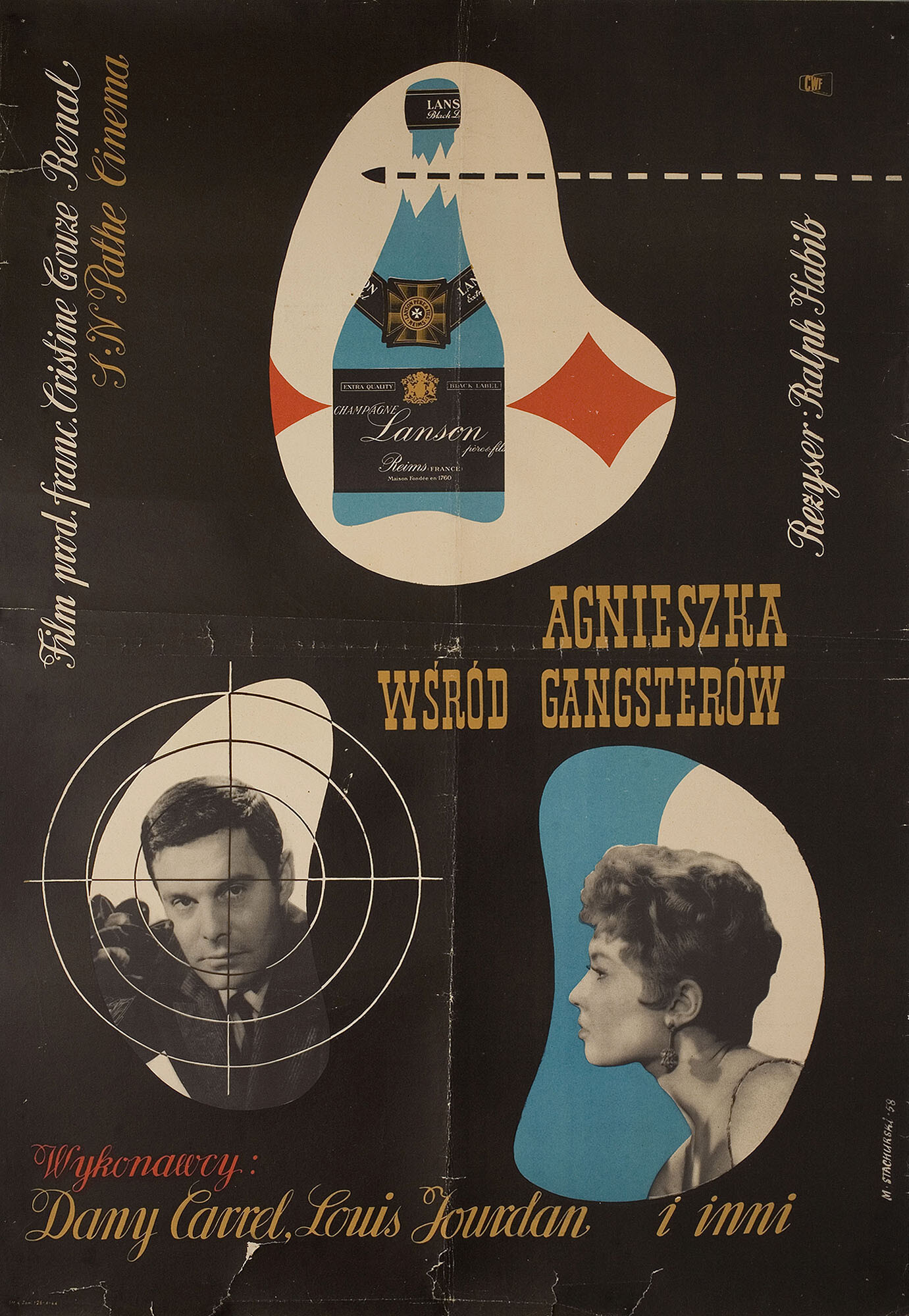Эскапада (Escapade, 1957), режиссёр Ральф Хабиб, польский плакат к фильму, 1958 год, автор Мариан Стачурски