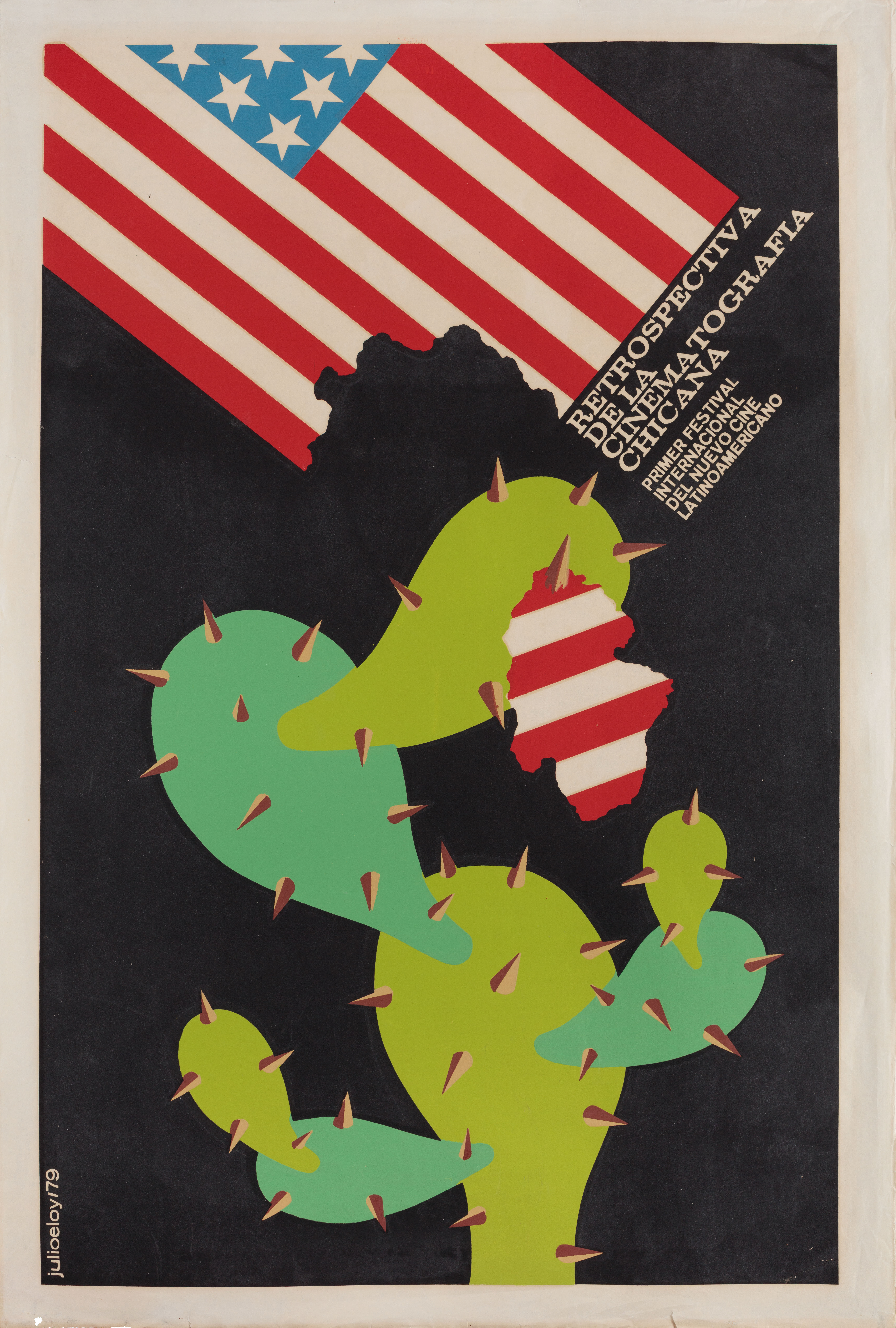 Ретроспектива кинематографии Чикано, кубинский плакат, 1979 год, автор Хулио Элой