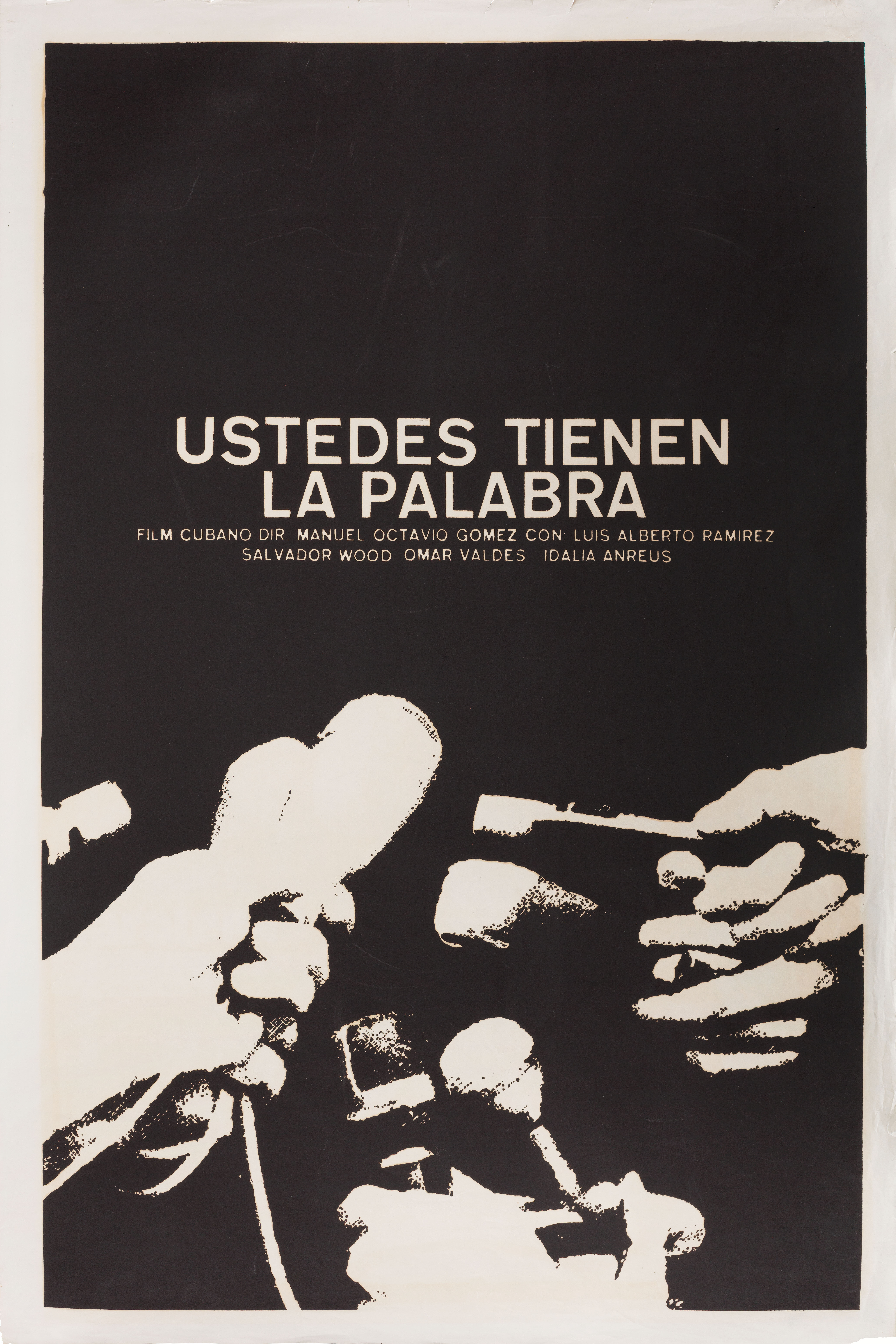 
Вам слово (Ustedes tienen la palabra, 1974), режиссёр Мануэль Октавио Гомес, кубинский плакат к фильму, 1974 год