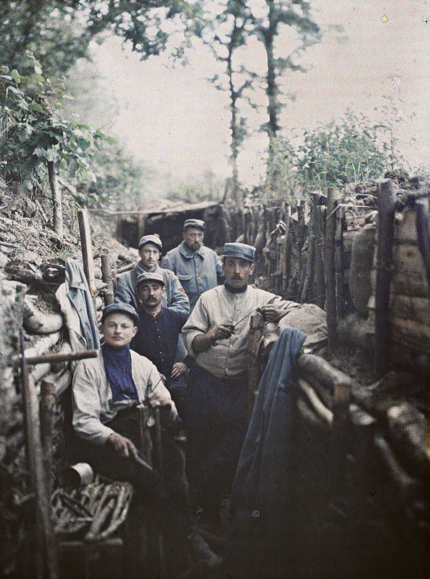 Конши-ле-По, Уаза, Пикардия, Франция, 1915 год, автор Стефан Пассе (автохром)