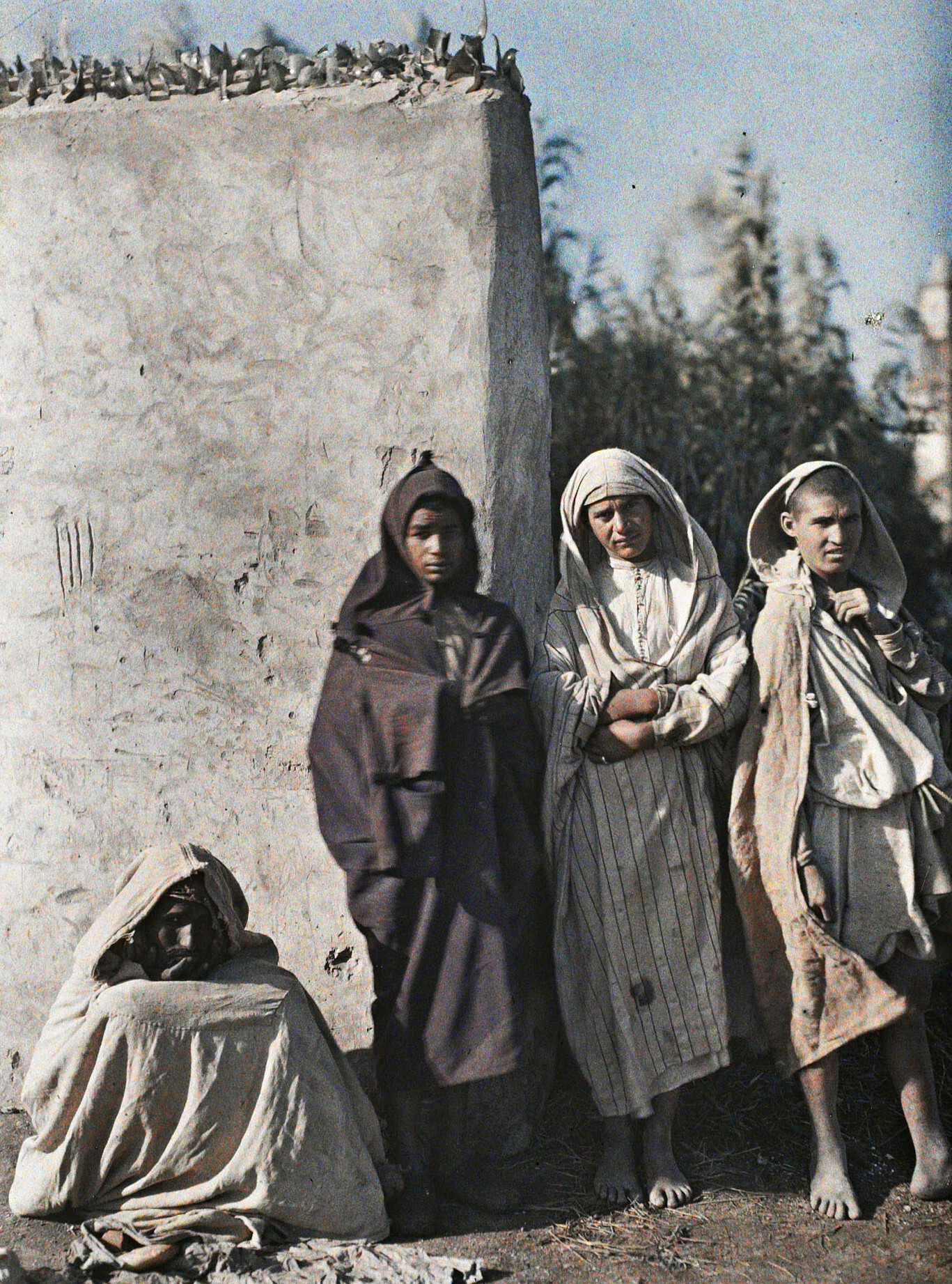 Касабланка, Марокко. Марокканцы, 1912 год, автор Стефан Пассе (автохром)