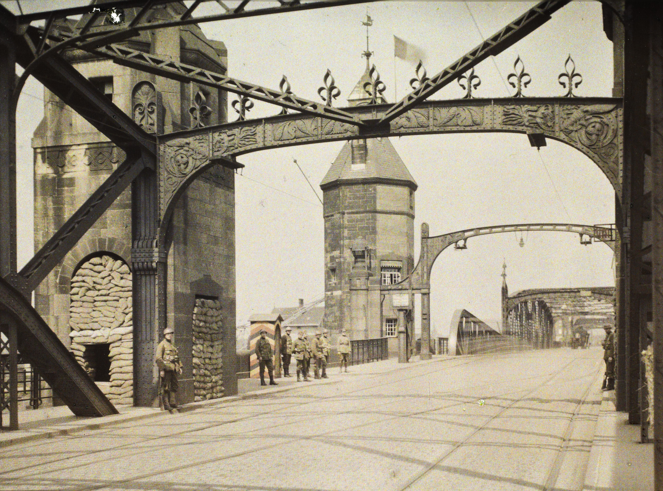 Дуйсбург, Рур, Германия, 1921 год, автор Фредерик Гадмер (автохром)