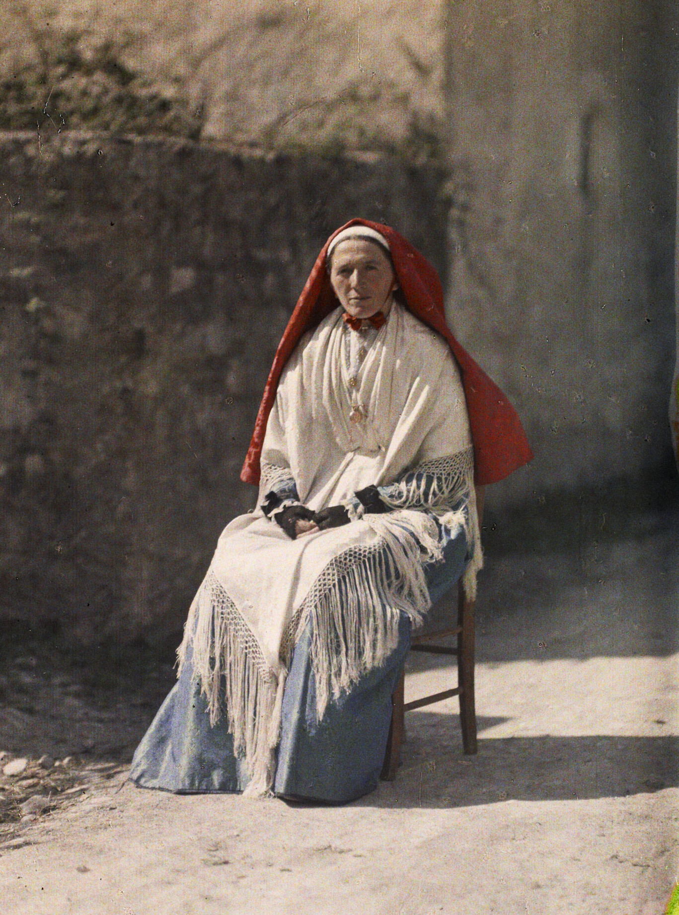 Долина Оссо, Нижние Пиренеи, Франция, 1920 год, автор Фернан Кювилль (автохром)