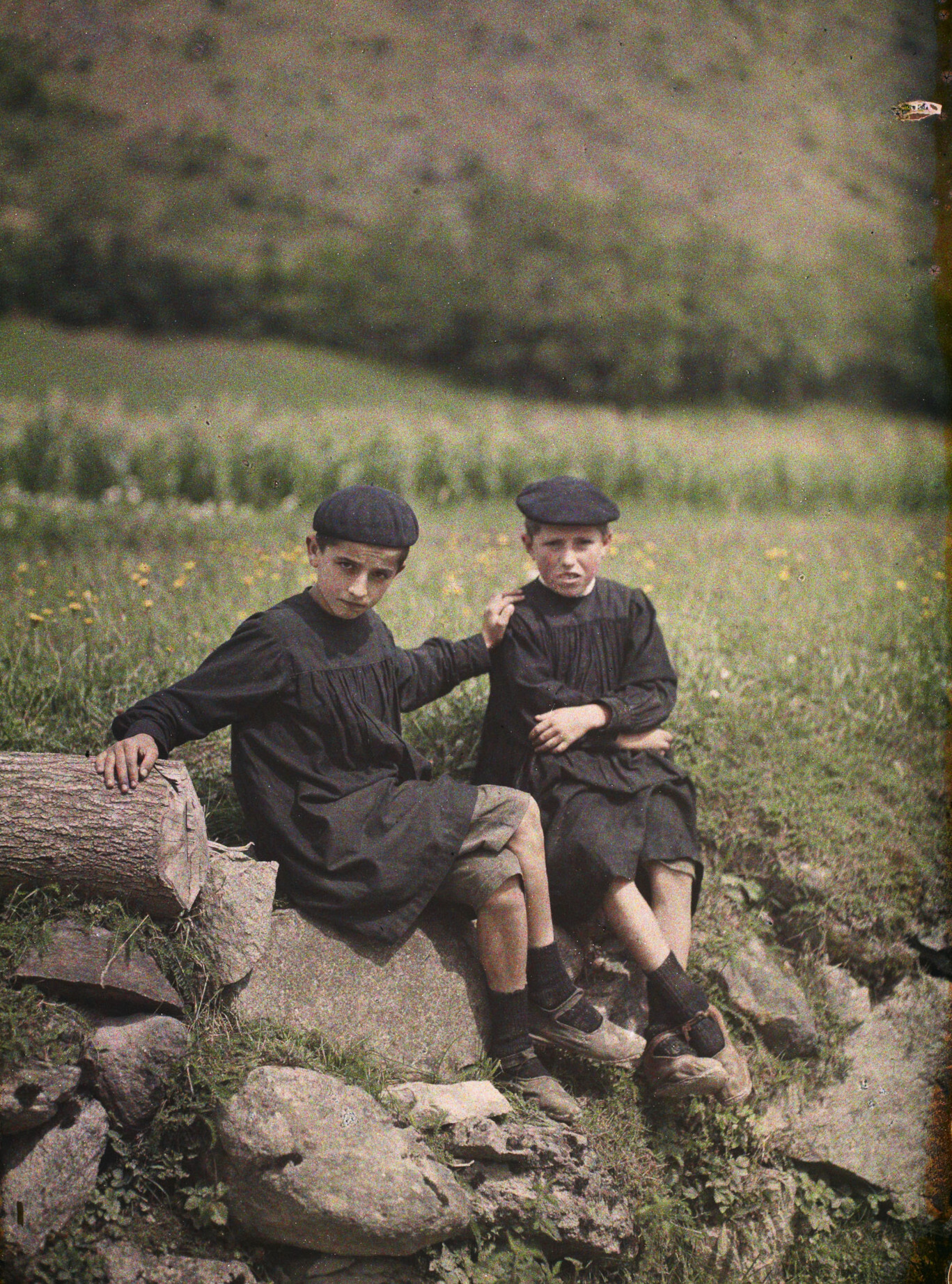 Долина Леспонн, Верхние Пиренеи, Франция, 1921 год, автор Фернан Кювилль (2) (автохром)