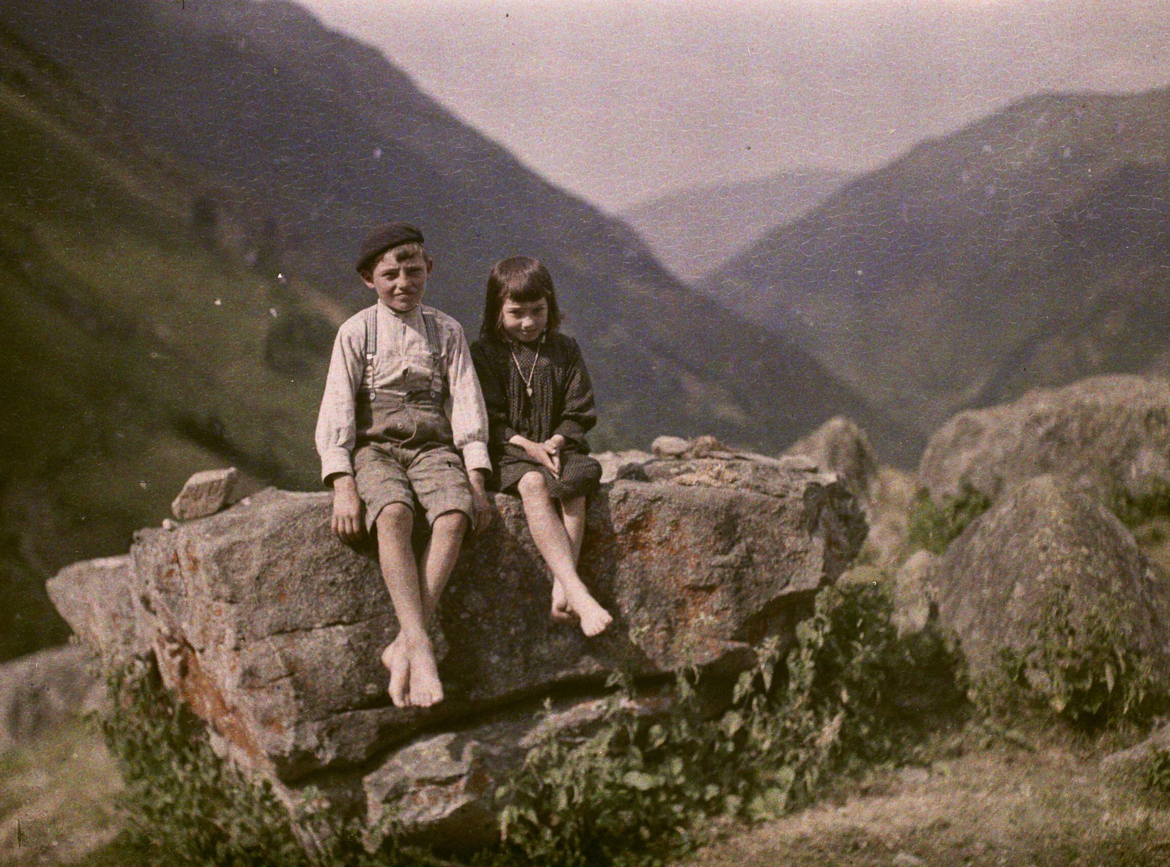 Долина Котре, Верхние Пиренеи, Франция, 1921 год, автор Фернан Кювилль (3) (автохром)