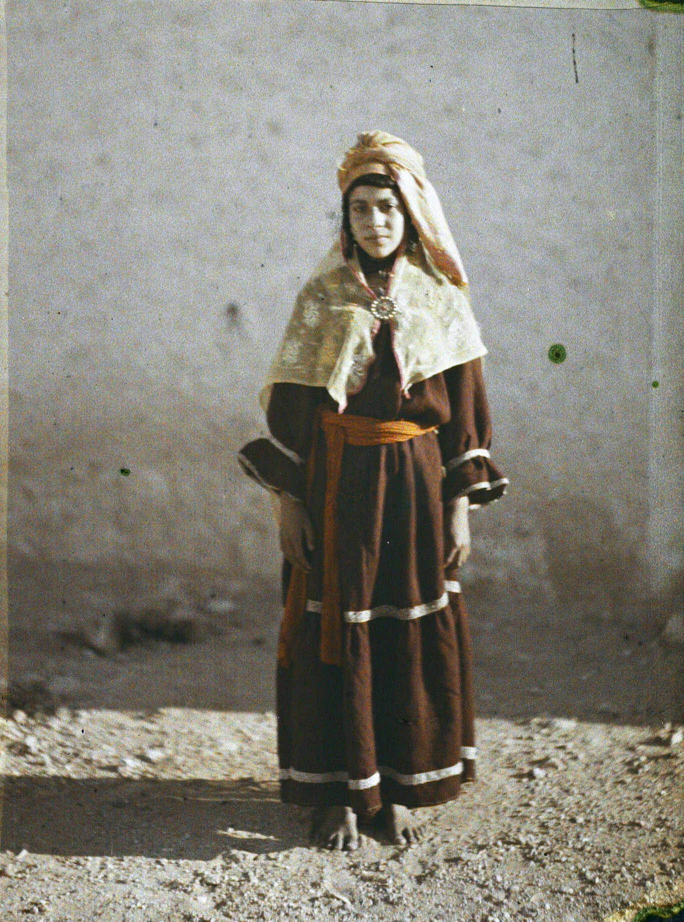 Гардая, Алжир. Маленькая девочка из региона Гардая (арабы Мдабих), 1929 год, автор Фредерик Гадмер (автохром)