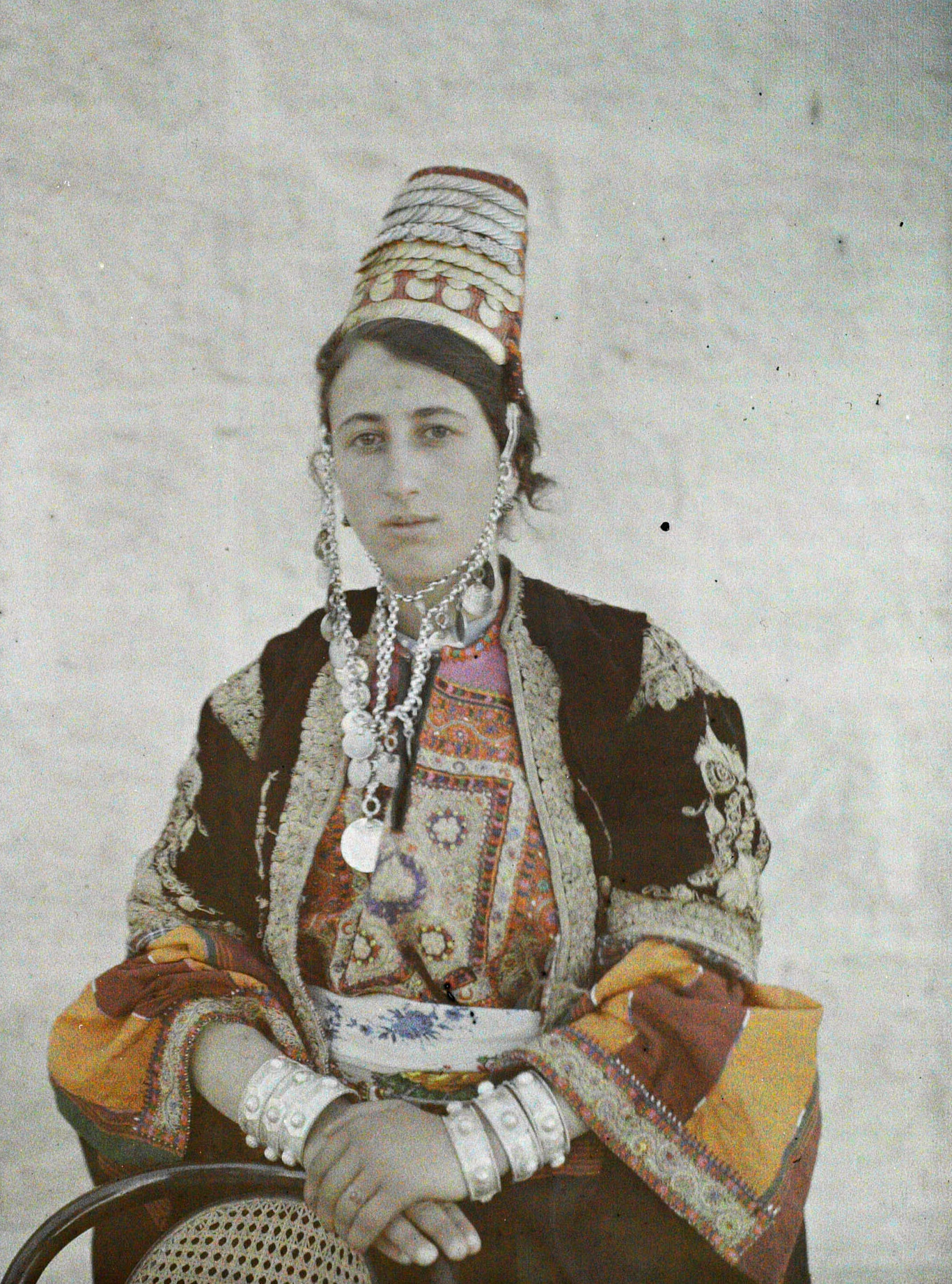 Вифлеем, Палестина. Христианска, 1918 год, автор Пол Кастельно (автохром)
