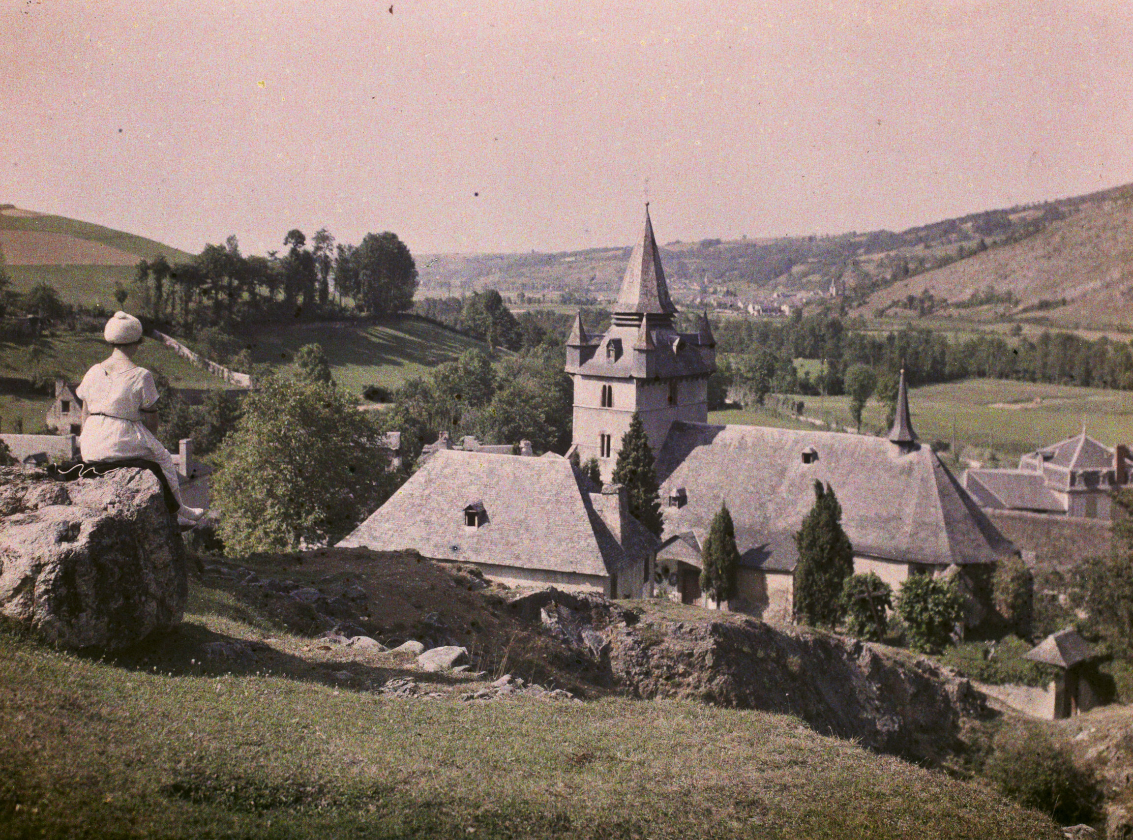 Бодеан, Верхние Пиренеи, Франция, 1921 год, автор Фернан Кювилль (2) (автохром)