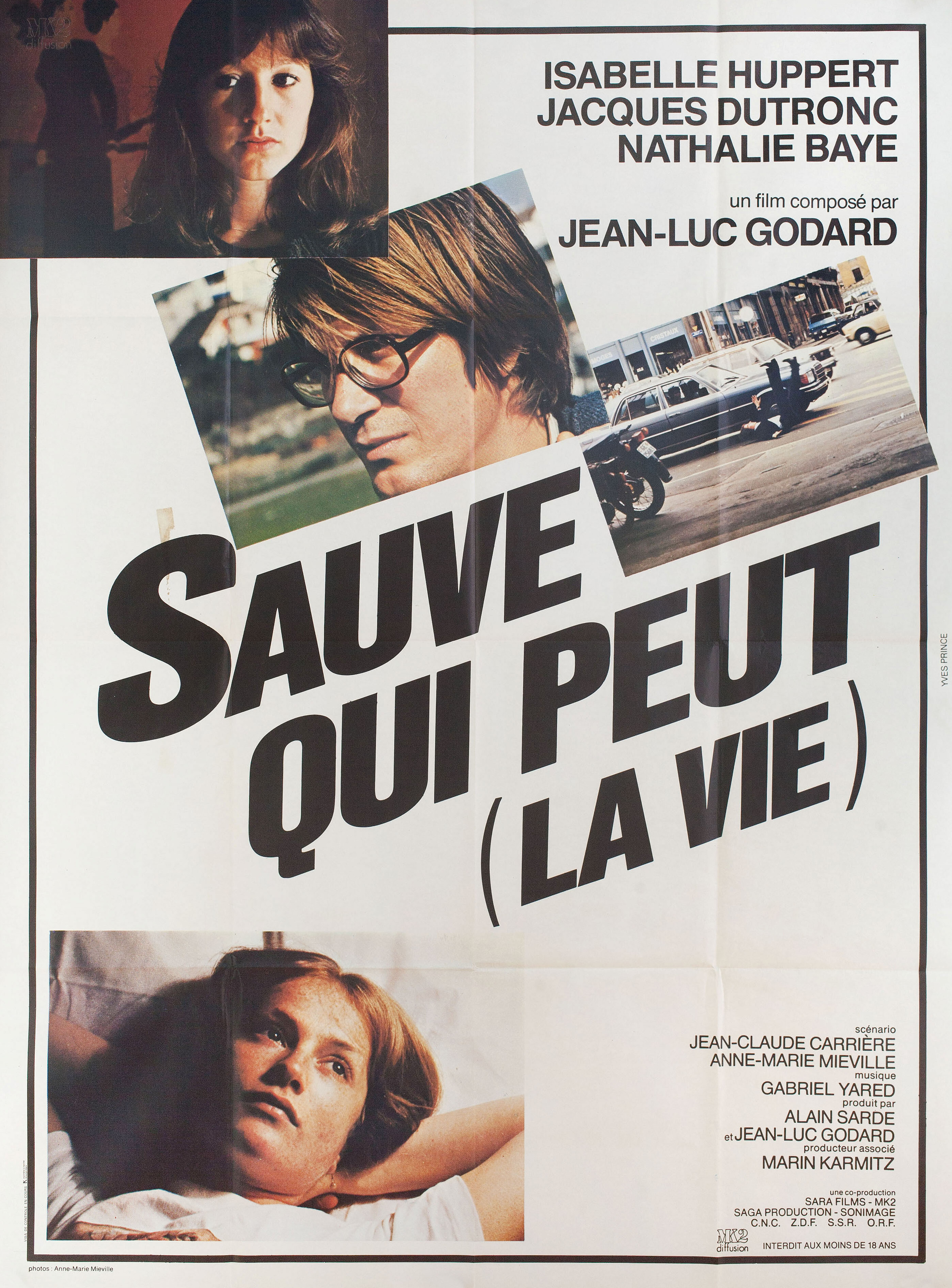 Спасай, кто может (свою жизнь) (Sauve qui peut (la vie), 1980), режиссёр Жан-Люк Годар, французский постер к фильму, автор Ив Принс, 1980 год