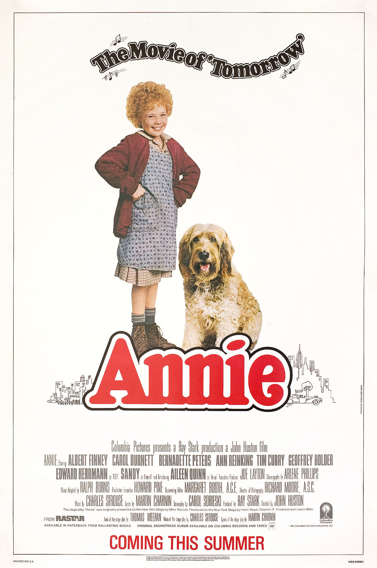 Энни (Annie, 1982), режиссёр Джон Хьюстон, американский постер к фильму, 1982 год (3)
